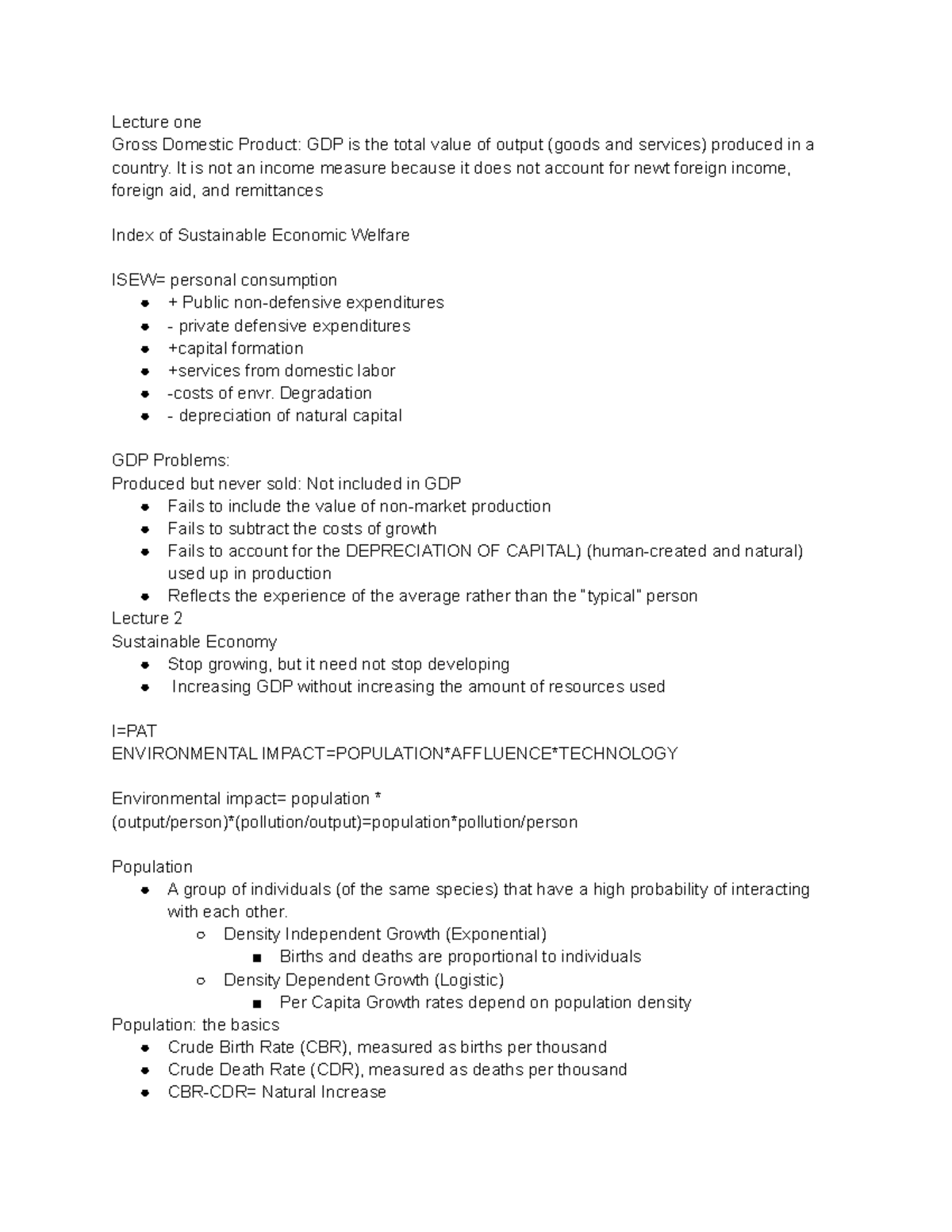 challenges-of-sd-final-review-lecture-one-gross-domestic-product-gdp