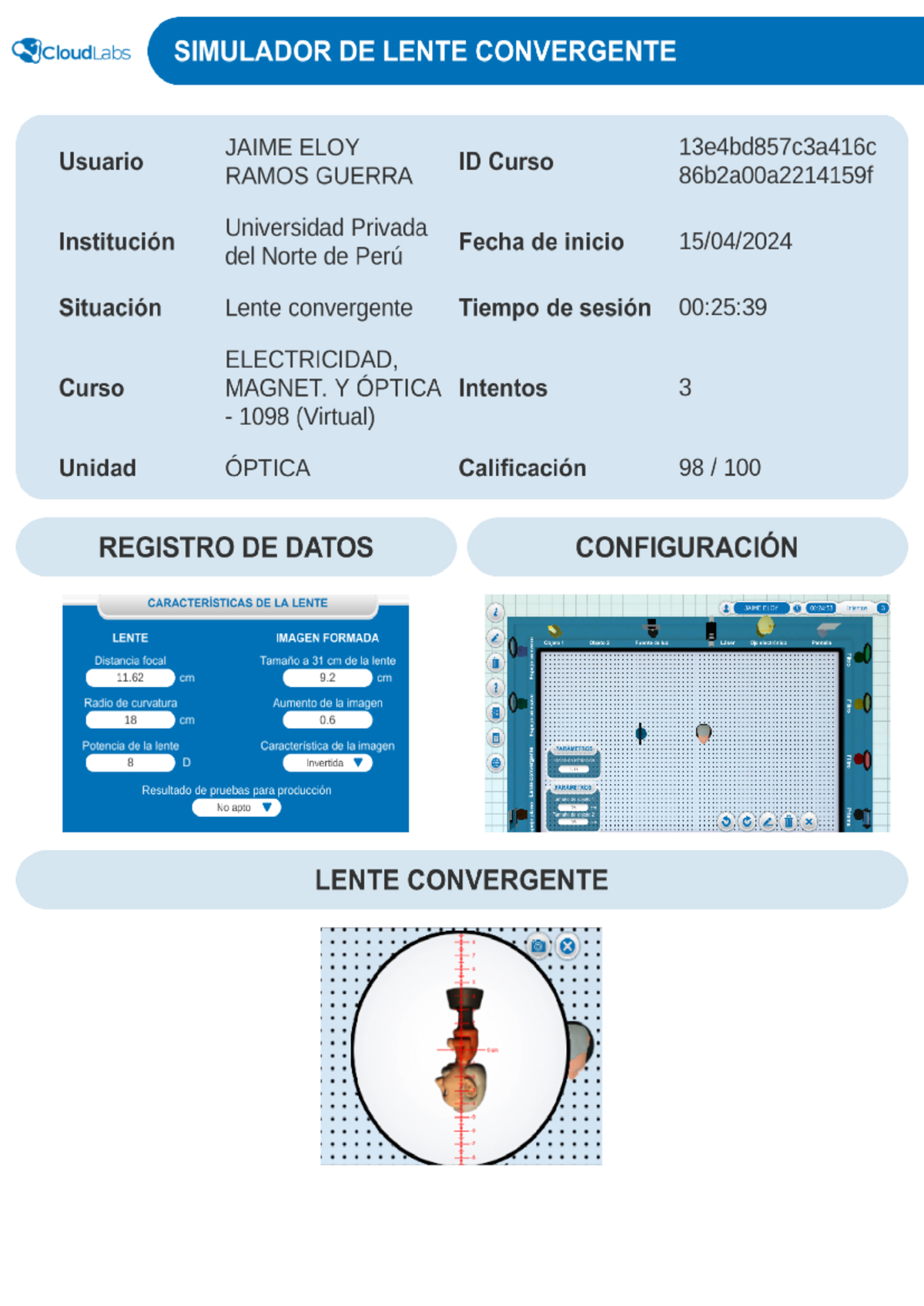 LAB 2 Lente Convergente Jaime Ramos Guerra - CloudLabs SIMULADOR DE ...
