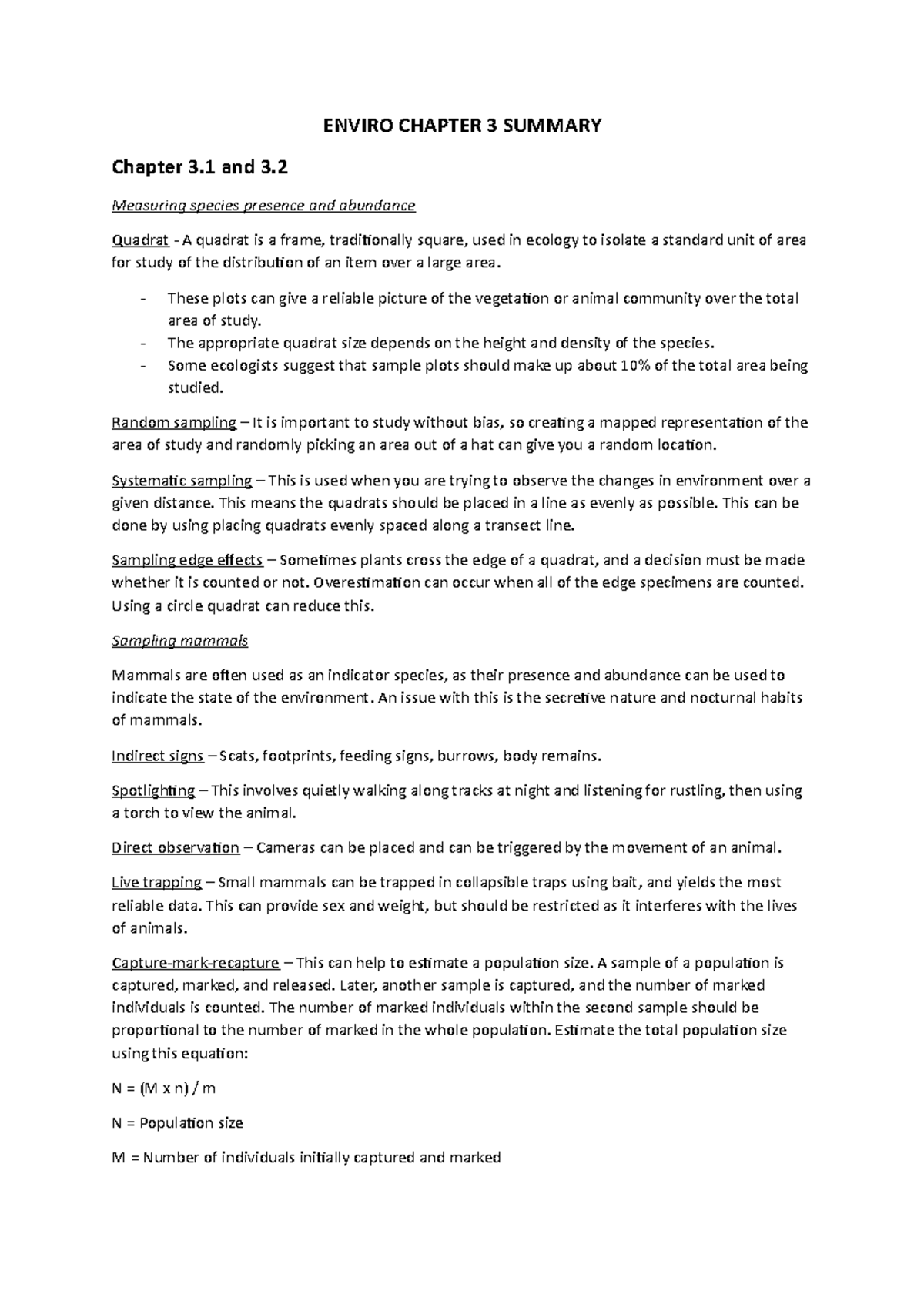 chapter-3-summary-enviro-chapter-3-summary-chapter-3-and-3-measuring