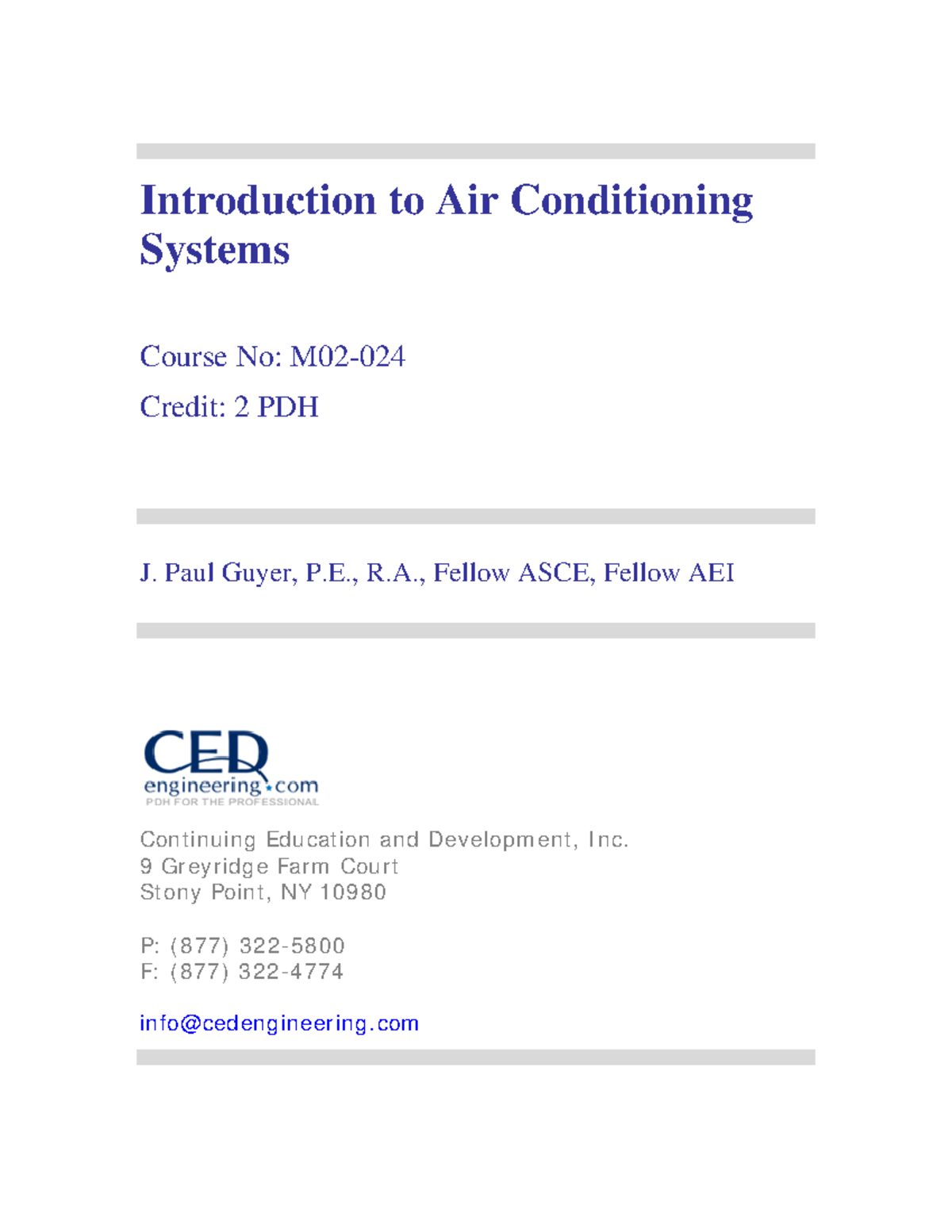 Intro to Air Conditioning Systems - Introduction to Air Conditioning ...