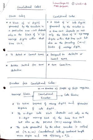 18EC54 - Siddiq Iqbal - Information Theory and Coding - Studocu