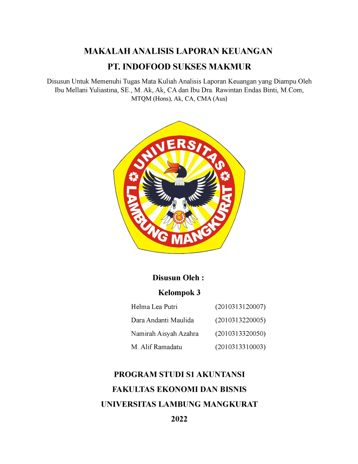 Makalah Analisis Laporan Keuangan Makalah Analisis Laporan Keuangan Pt Indofood Sukses Makmur 0587