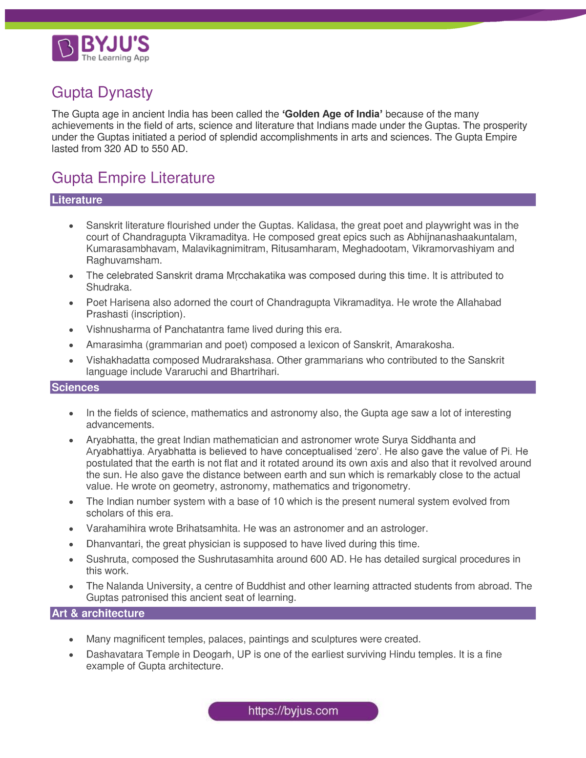 Ncert Notes Legacy And Decline Of The Gupta Empire - Gupta Dynasty The 