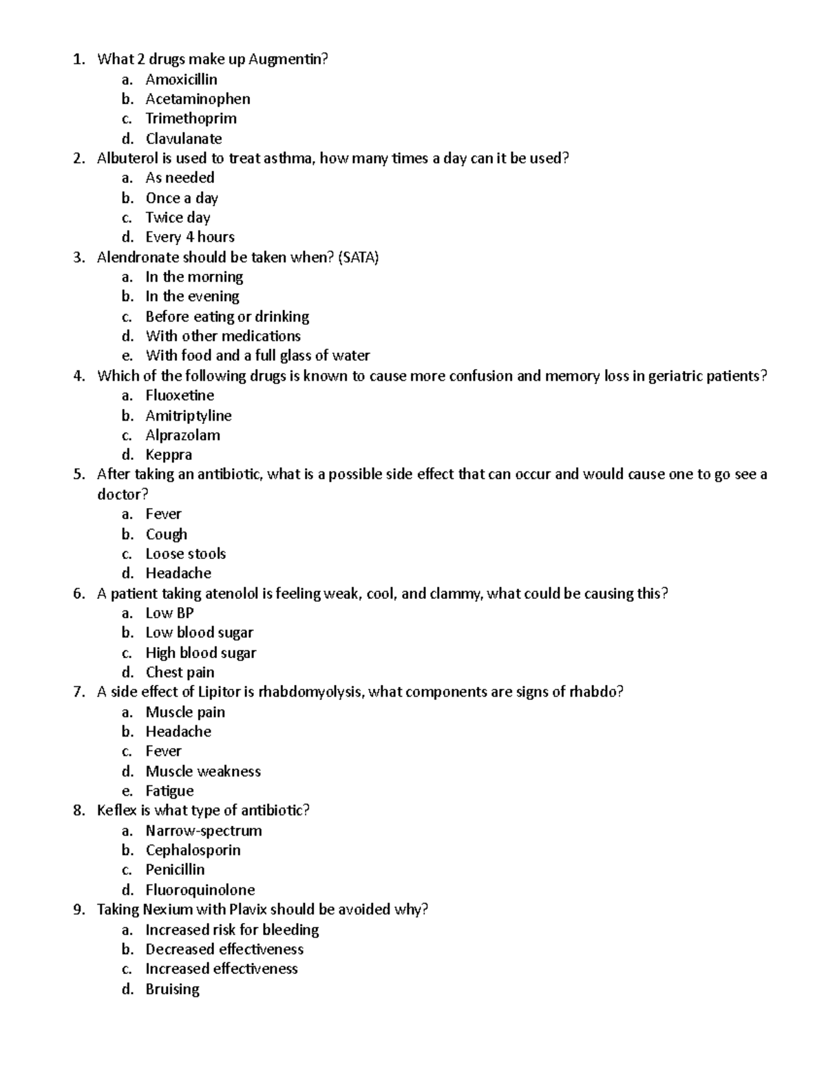 341 med questions - Medication Proficiency exams - What 2 drugs make up ...