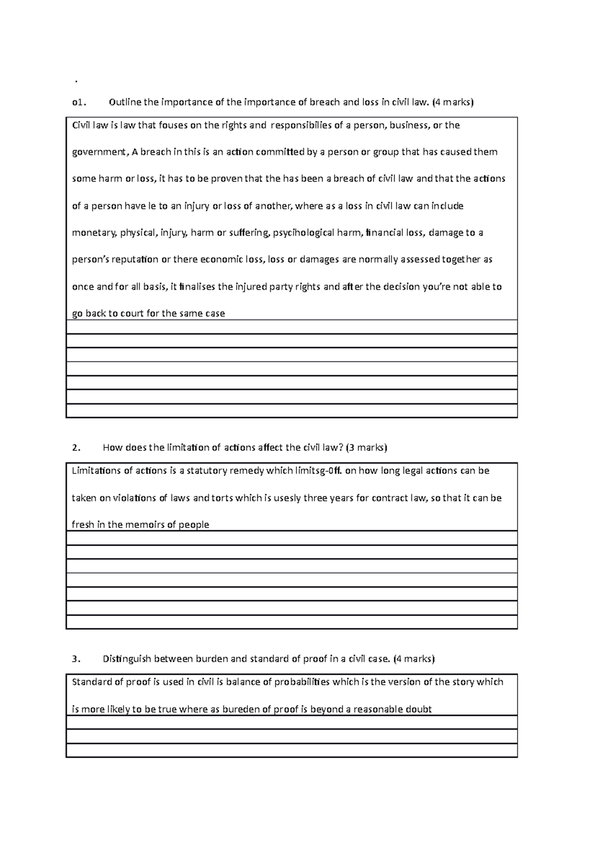 Practice SAC LS1o3 unit1 aos 1 . o1. Outline the importance of the importance of breach and