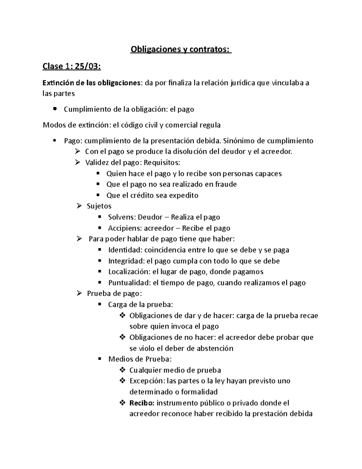 Obligaciones Y Contratos - Obligaciones Y Contratos: Clase 1: 25/03 ...