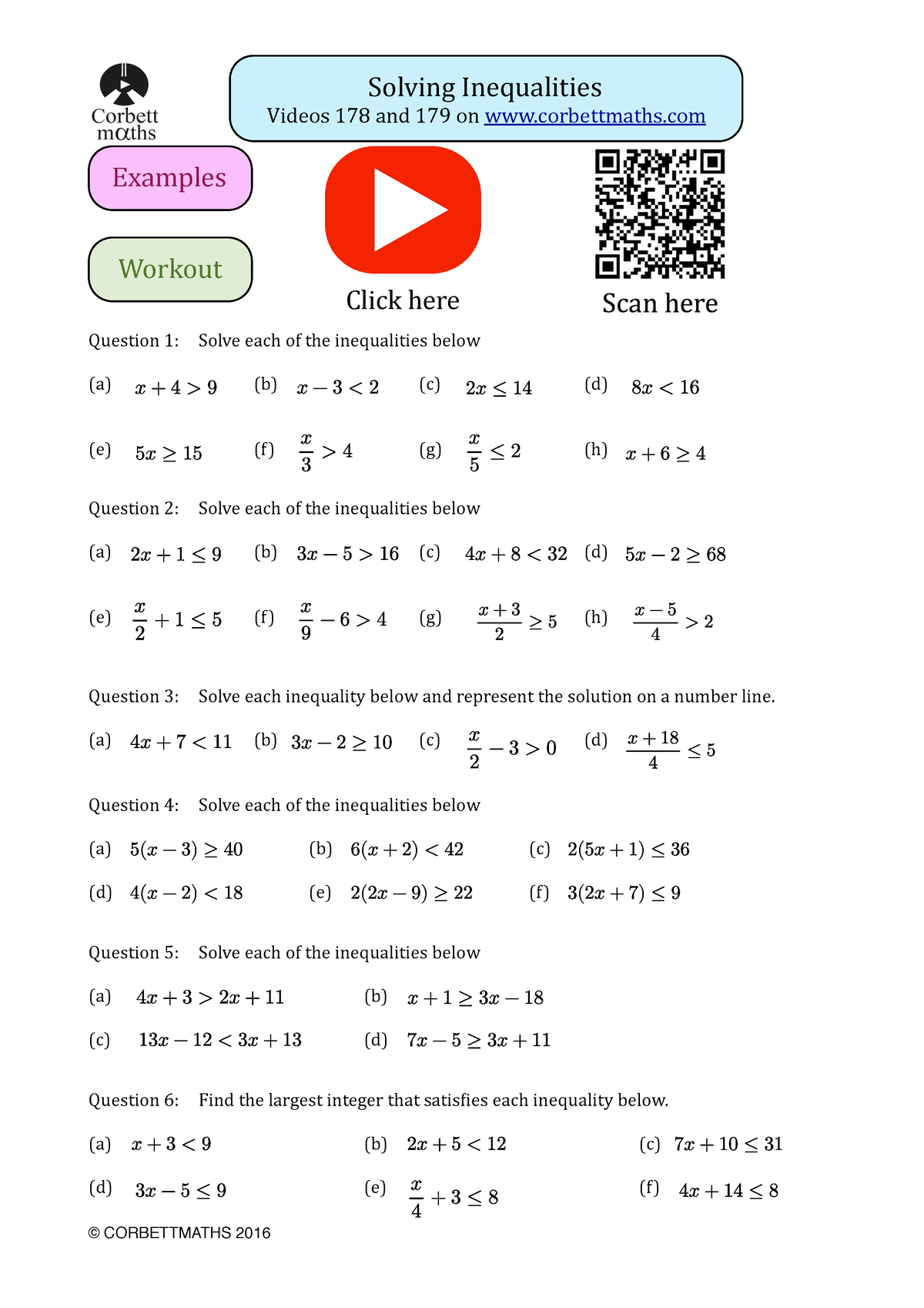 Solving-Inequalities - ! Solving Inequalities Videos 178 And 179 On ...