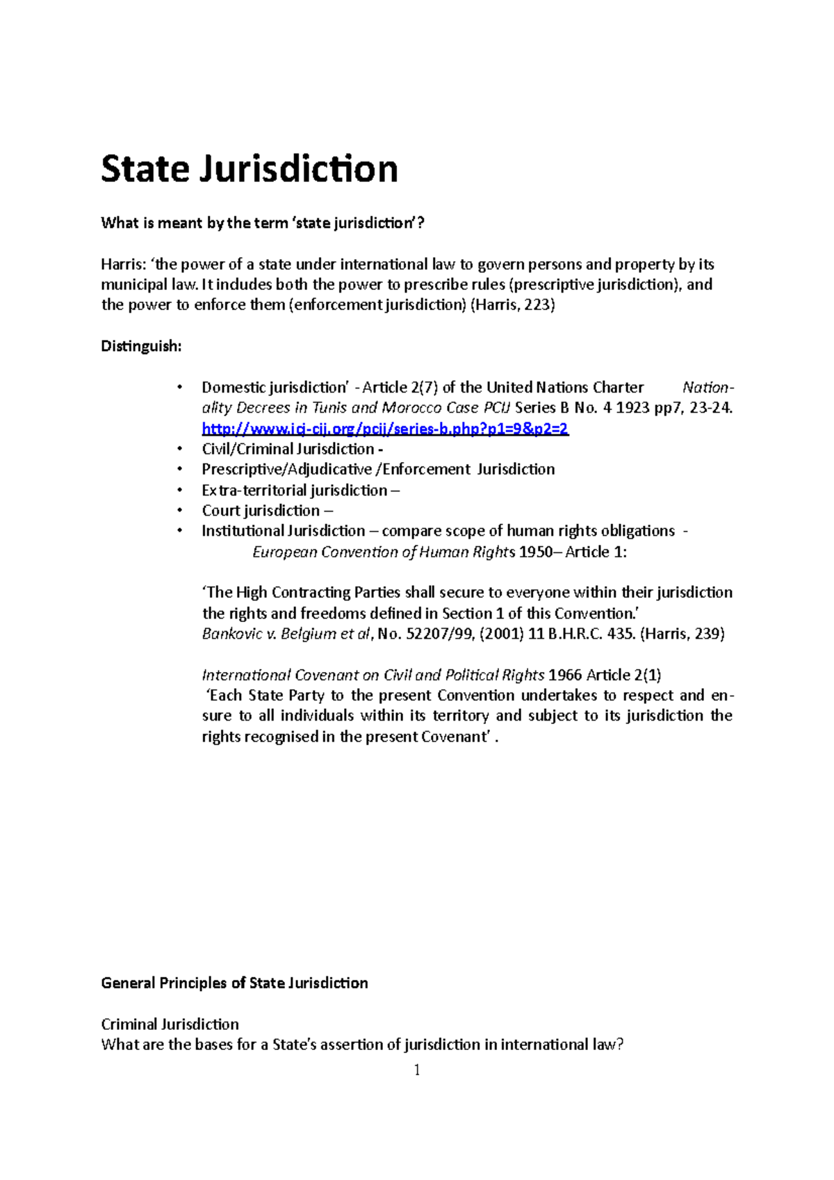 State Jurisdiction State Jurisdiction What is meant by the term
