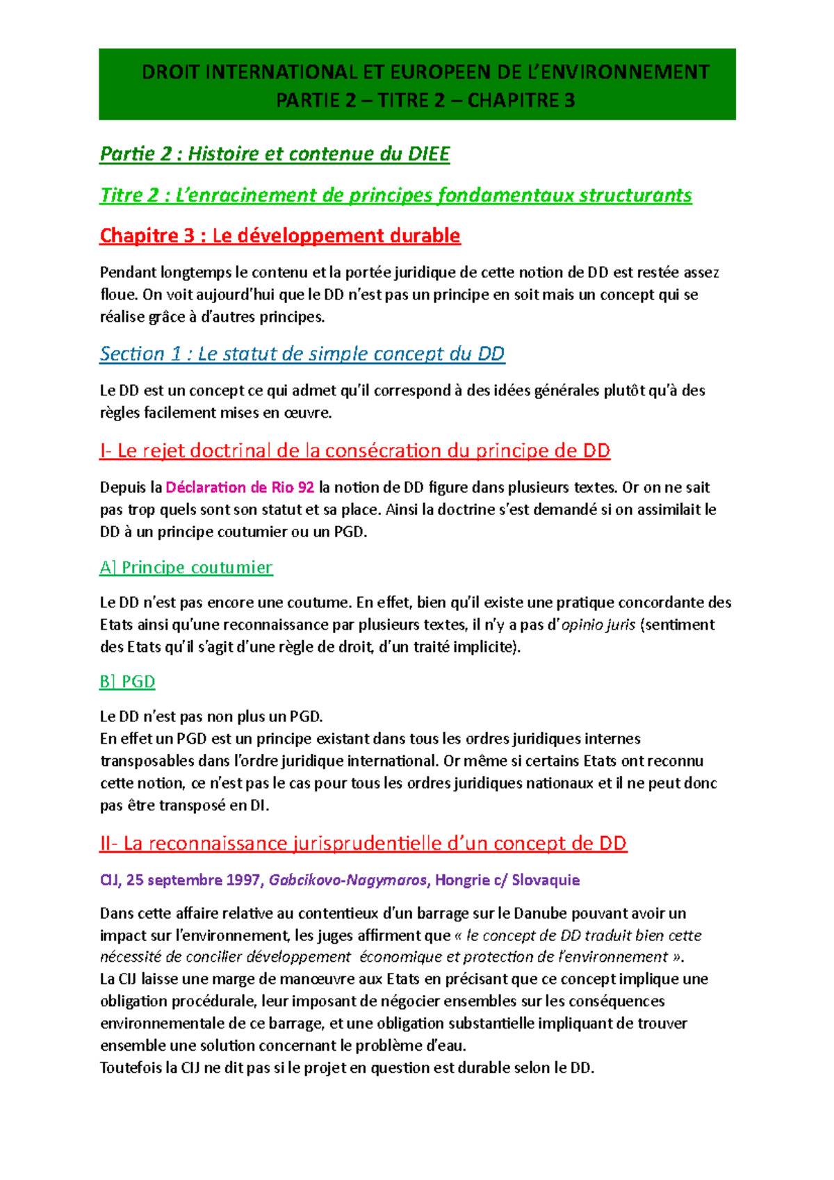 DIEE - Partie 2 - Titre 2 - Chapitre 3 - DROIT INTERNATIONAL ET ...
