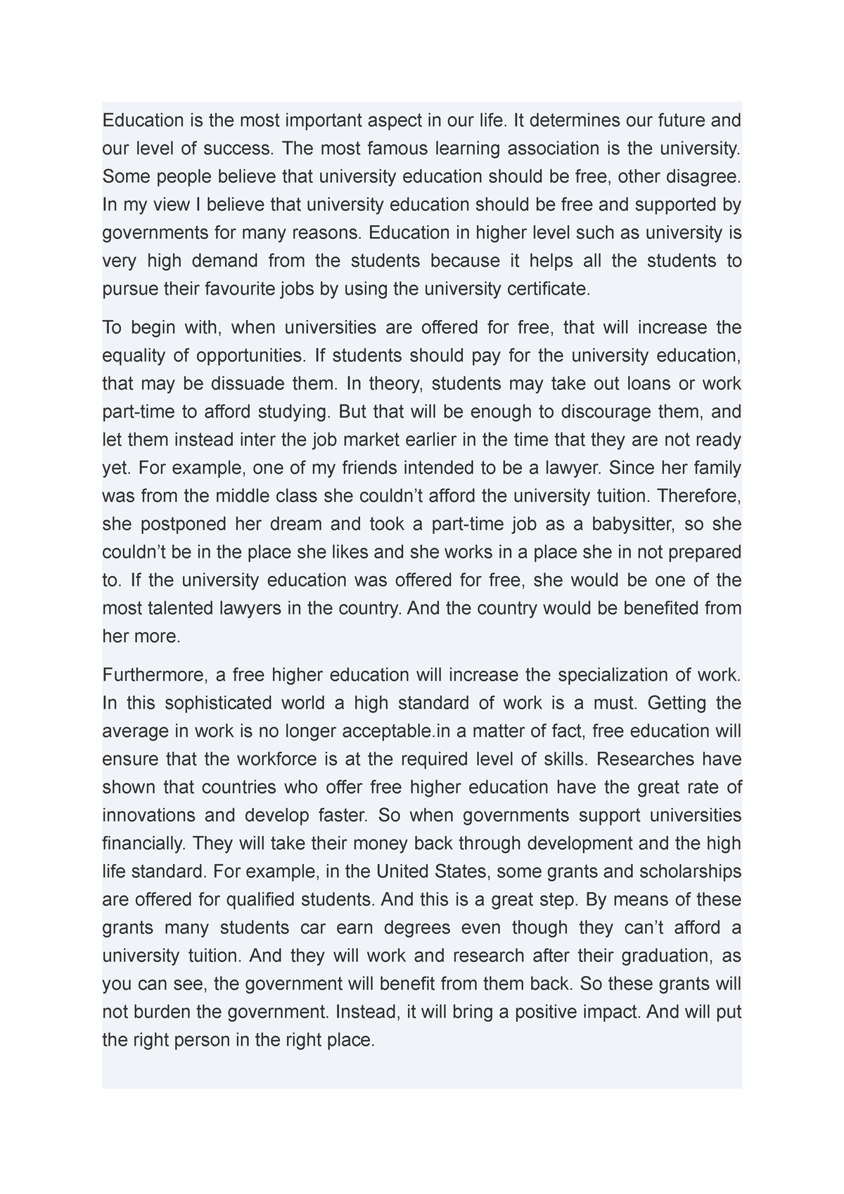 muet essay about education