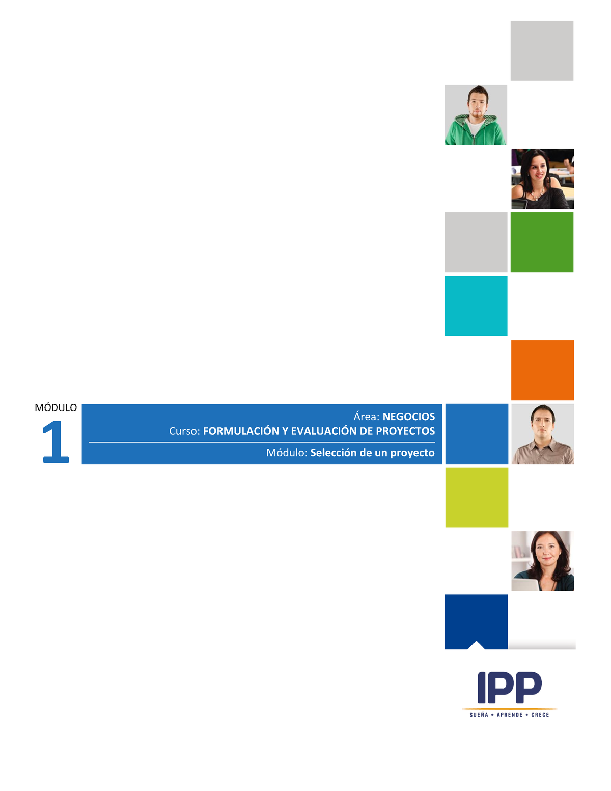 M1 - Formulación Y Evaluación De Proyectos - 1 ¡rea: NEGOCIOS Curso ...