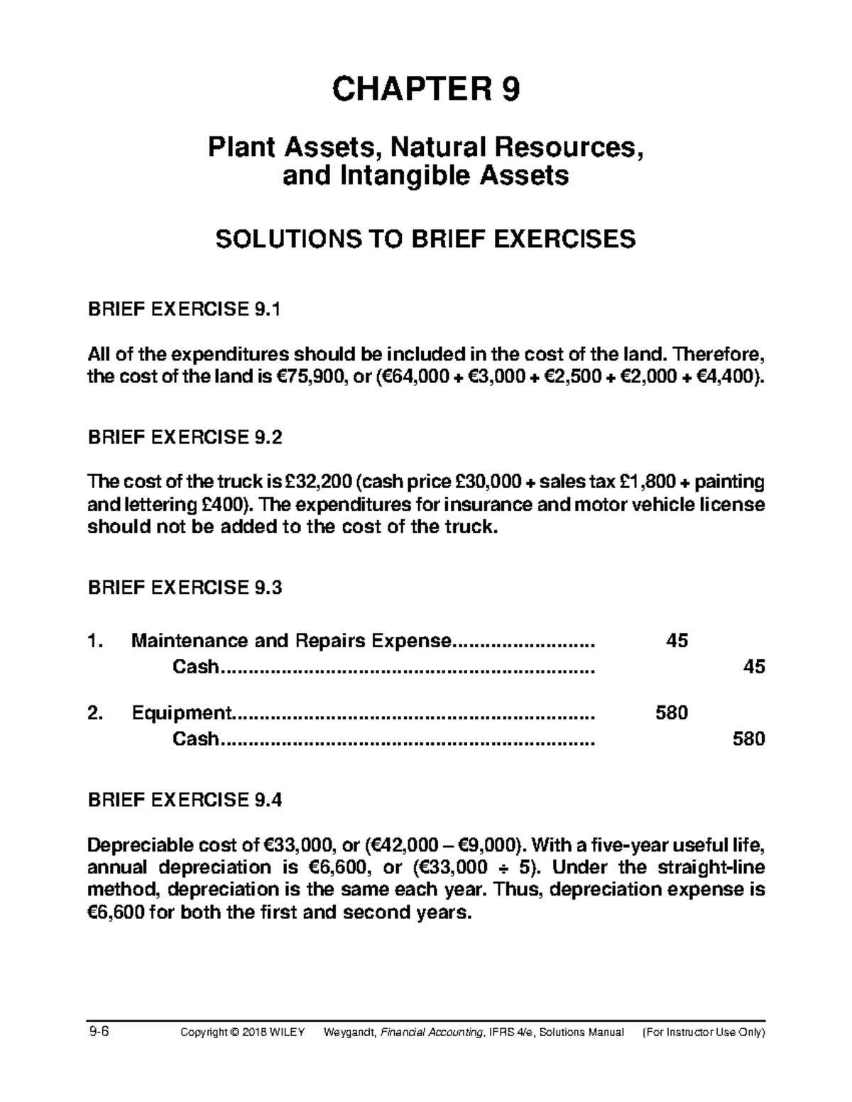 Ch09 Plant Assets Natural Resources and Intangible Assets - 9-6 ...