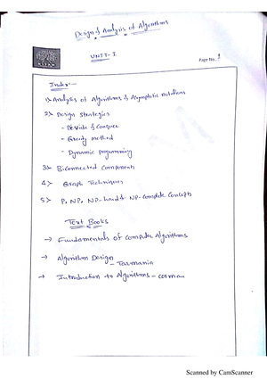 Daa Part-1 - Design Analysis And Algorithms Full Lecture Notes Part-1 ...