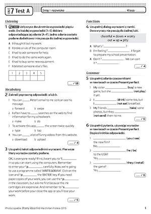 LINK 4 TEST UNIT 4 - testy jeżyk angielski klasa 4 - Język angielski ...