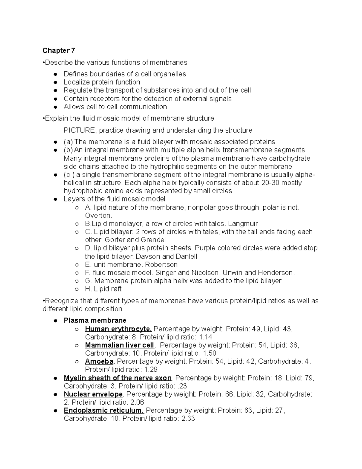 Exam 2 study guide - Lecture notes 7-11 - Chapter 7 •Describe the ...