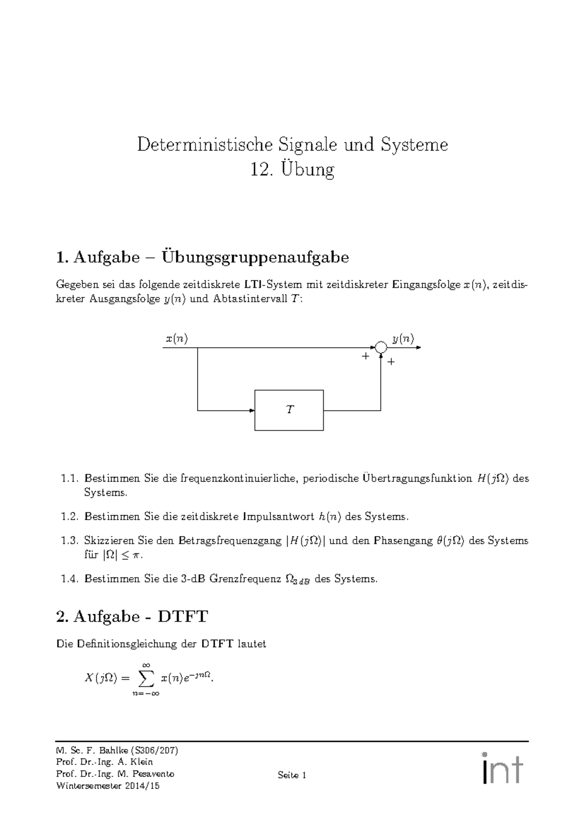 Signale Und Systeme Arbeitsblatt – TFIQAQ