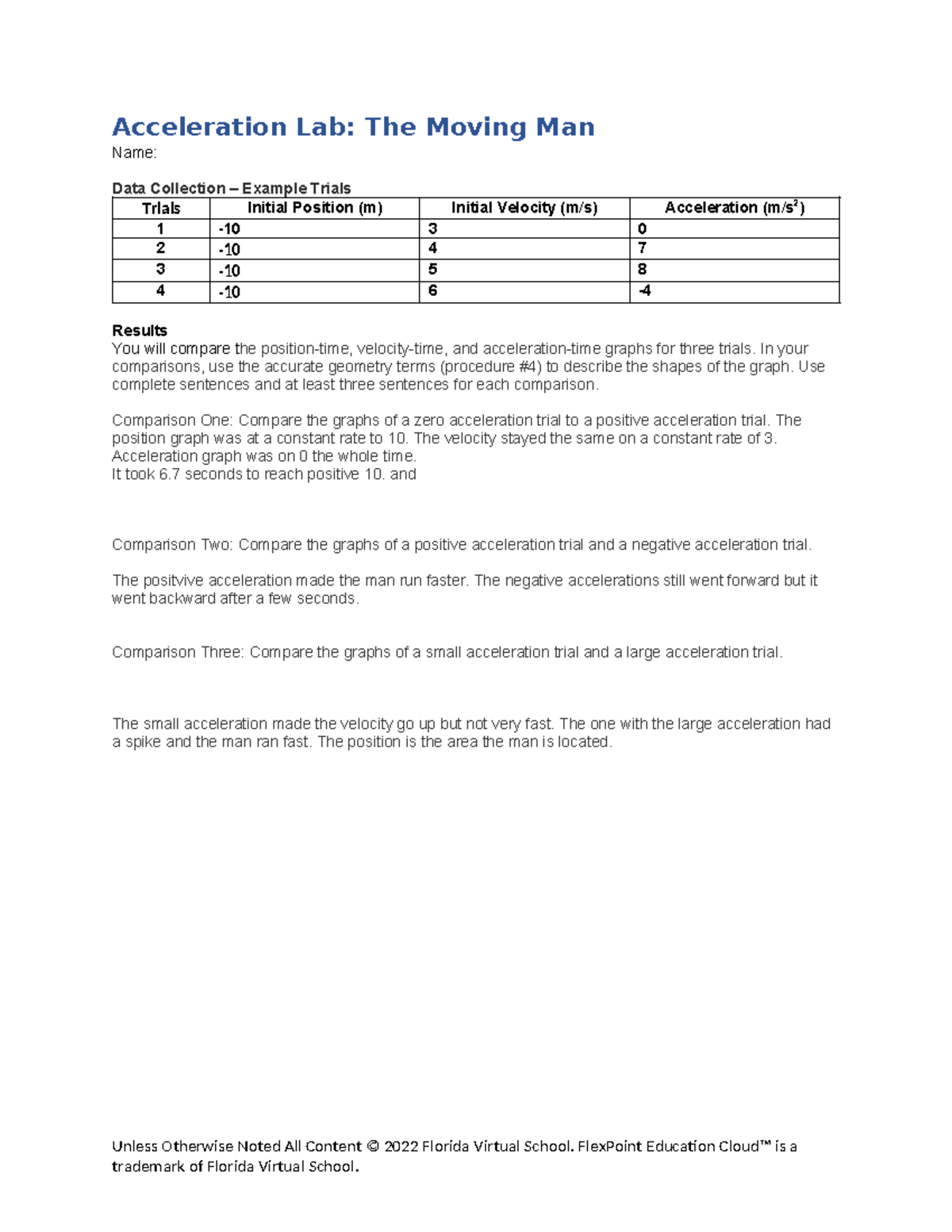 Worksheet 02 03b yes Acceleration Lab The Moving Man Name Data