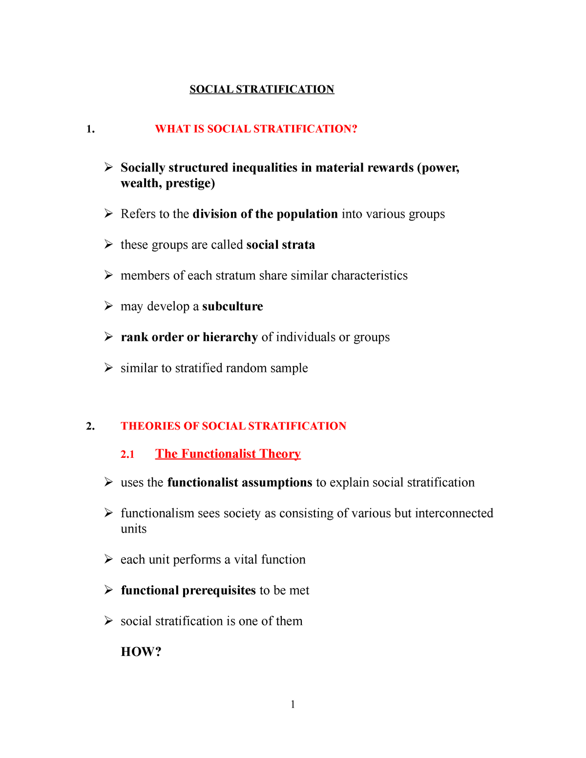 Social Stratification - SOCIAL MOBILITY Refers To The Movement Of ...