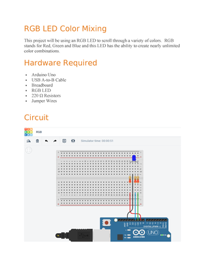 RGB LED Color Mixing With Arduino in Tinkercad : 5 Steps (with