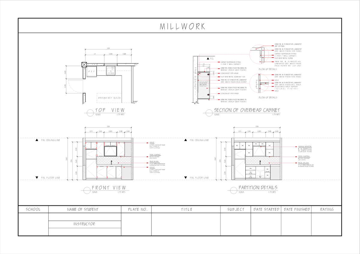 Millwork - M I L L W O R K S I N K R E F B R E A K F A S T N O O K . .8 ...
