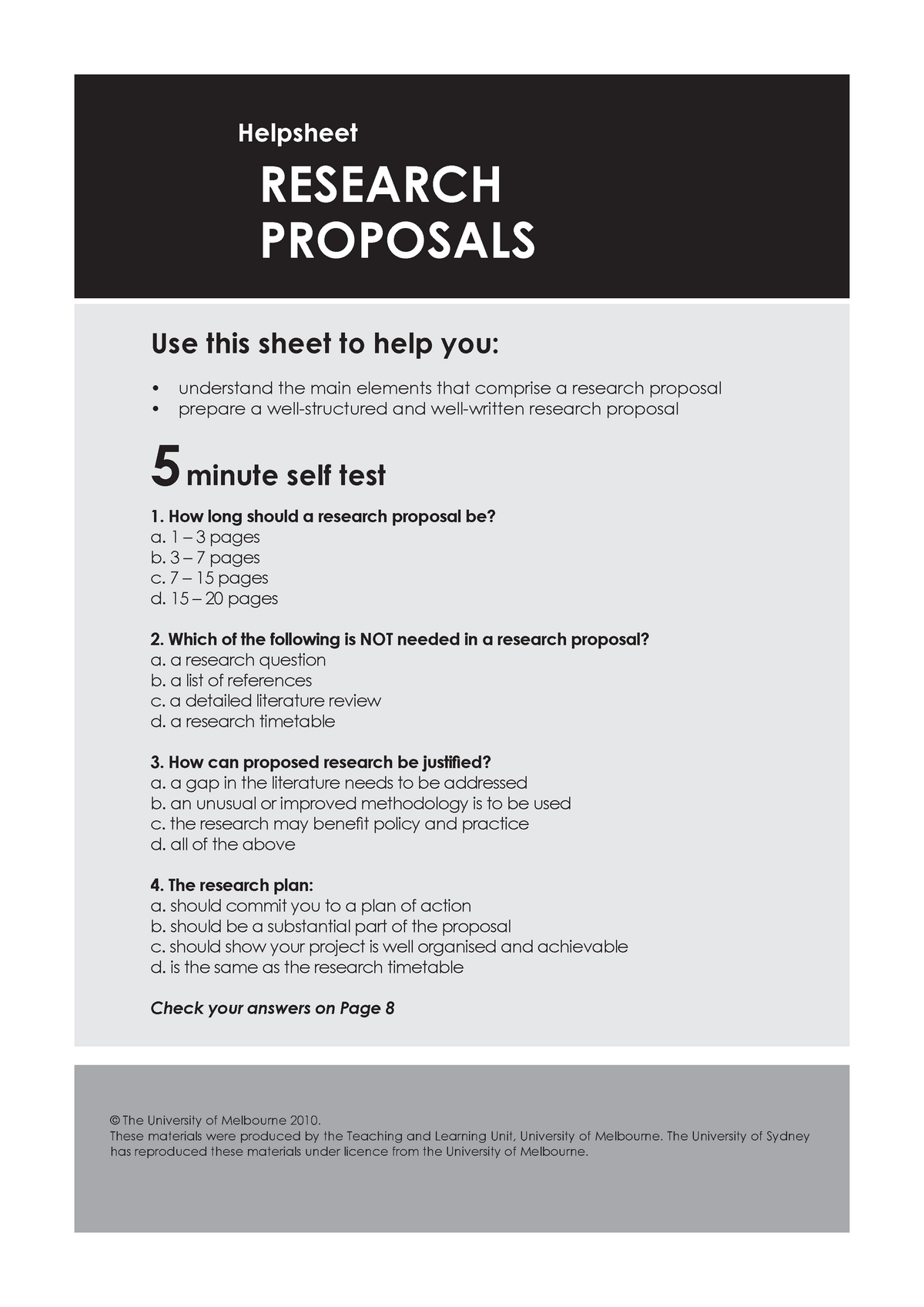 sample research proposal university of melbourne