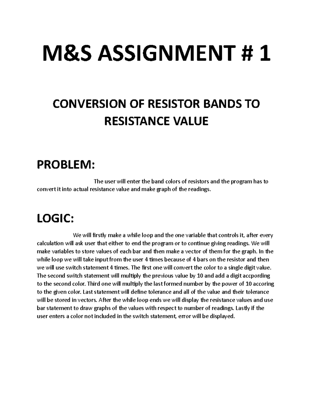 Assignment 1 2020 MC 41 - This document contains information about ...