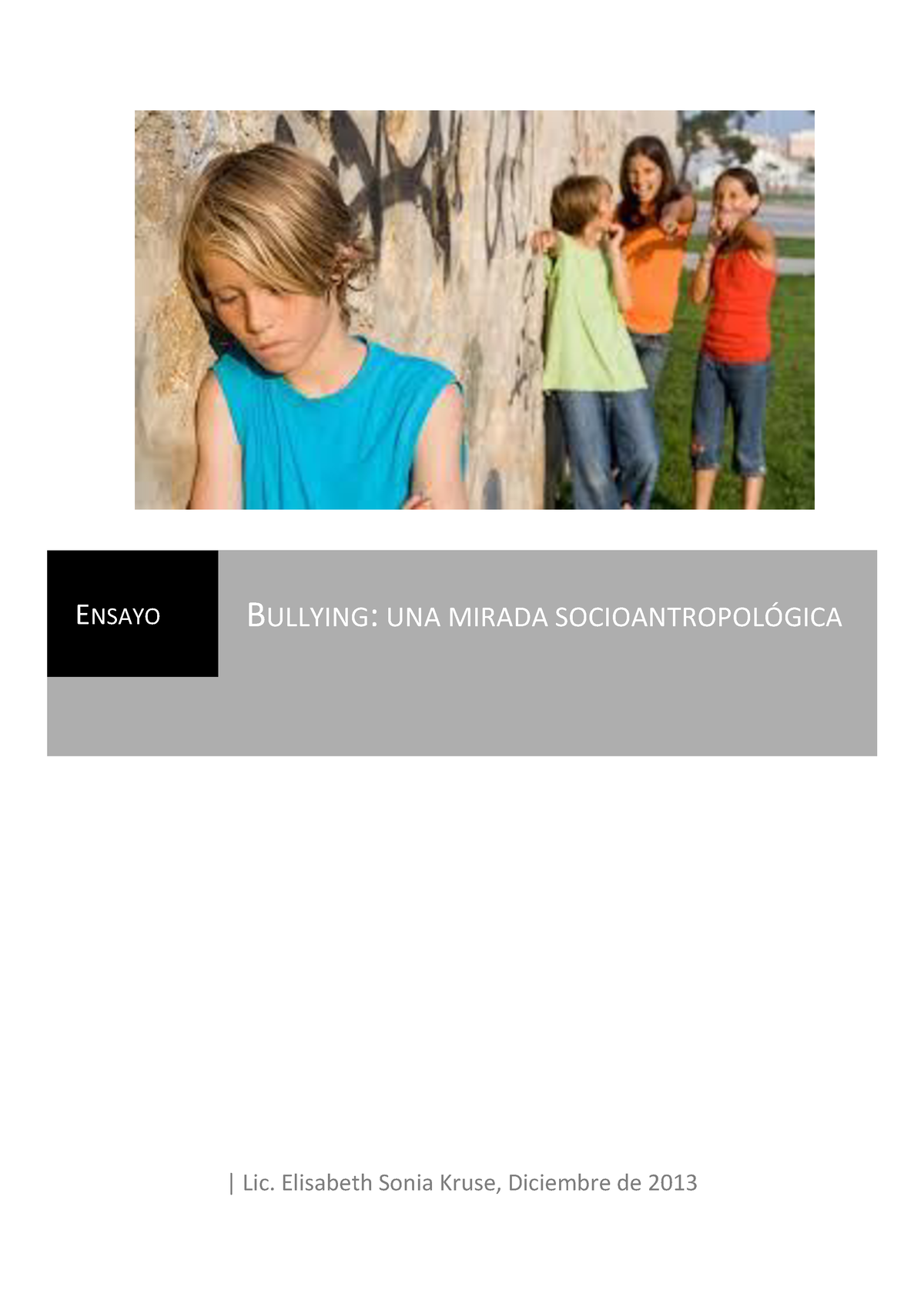 PDF) 'Agora tudo é bullying': uma mirada antropológica sobre a