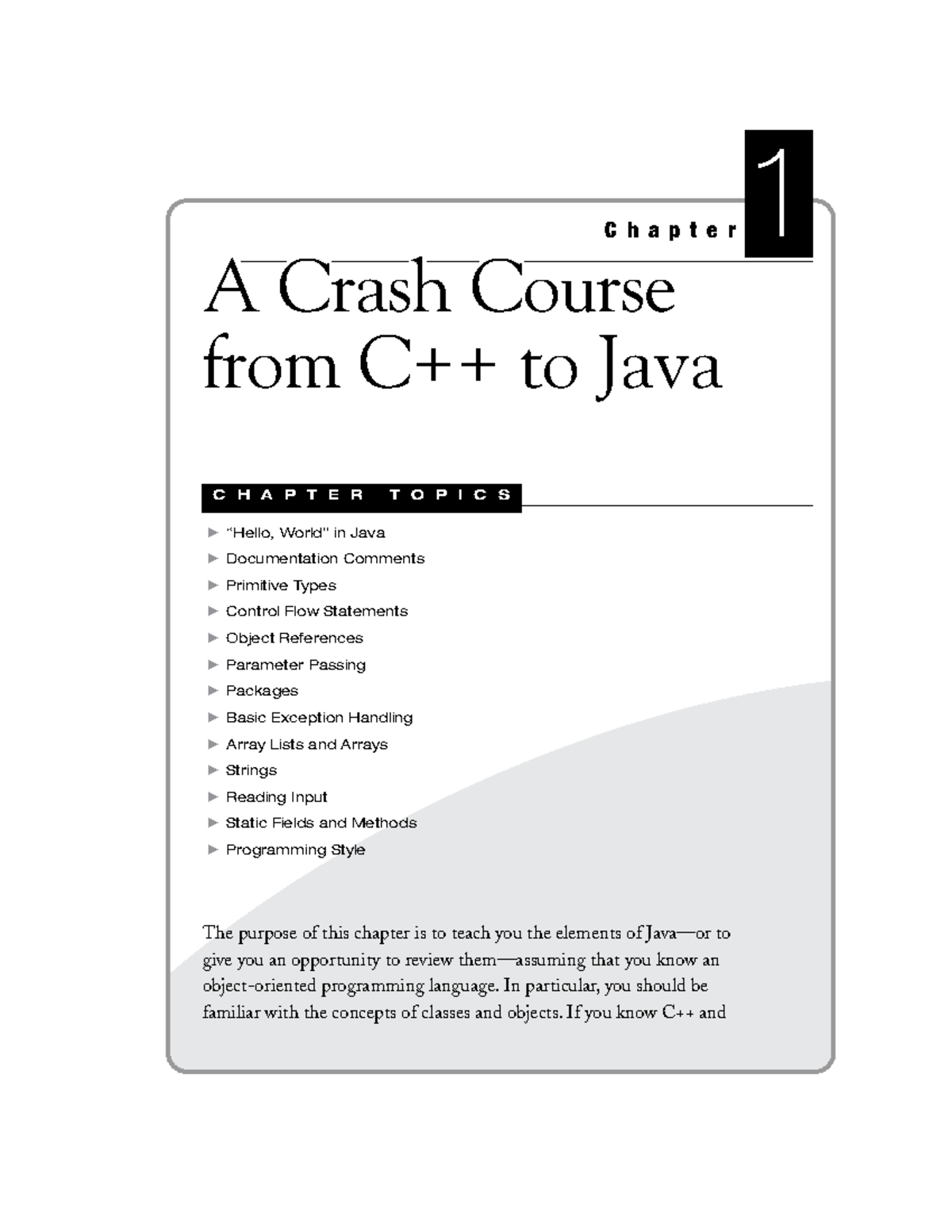 C++ To Java - Simple guide to go from c++ to javaPast e - C h a p t e r ...