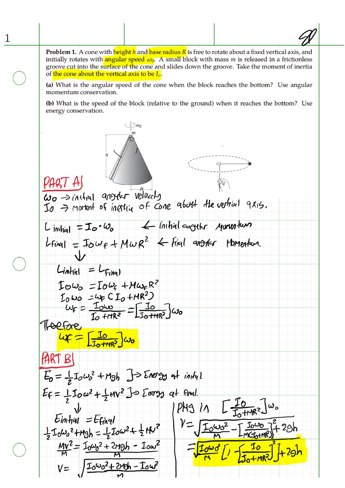 Physics 1A - Professor Bauer- Discussion 9 - Phys 1A - Studocu