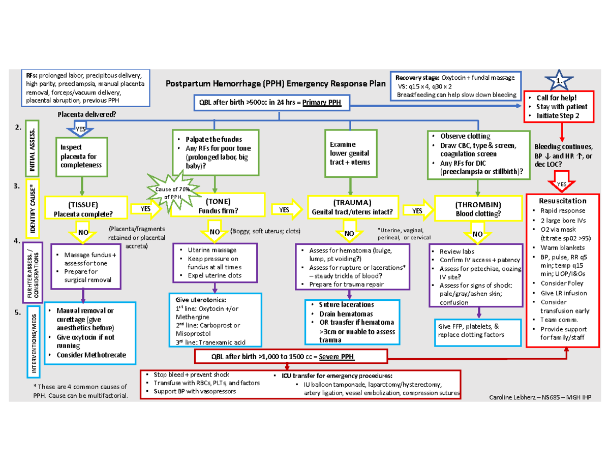 Pph Concept Map Lebherz Postpartum Hemorrhage Pph Emergency