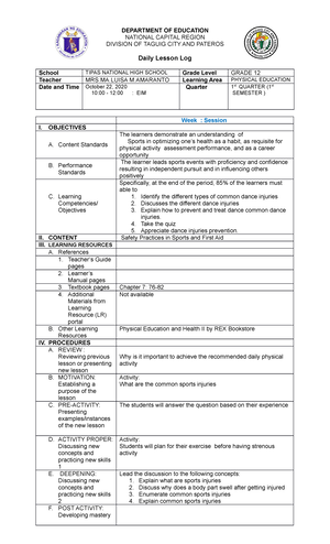 COT 3 Chess - COT 3 School Tipas National High School Grade Level 8 ...