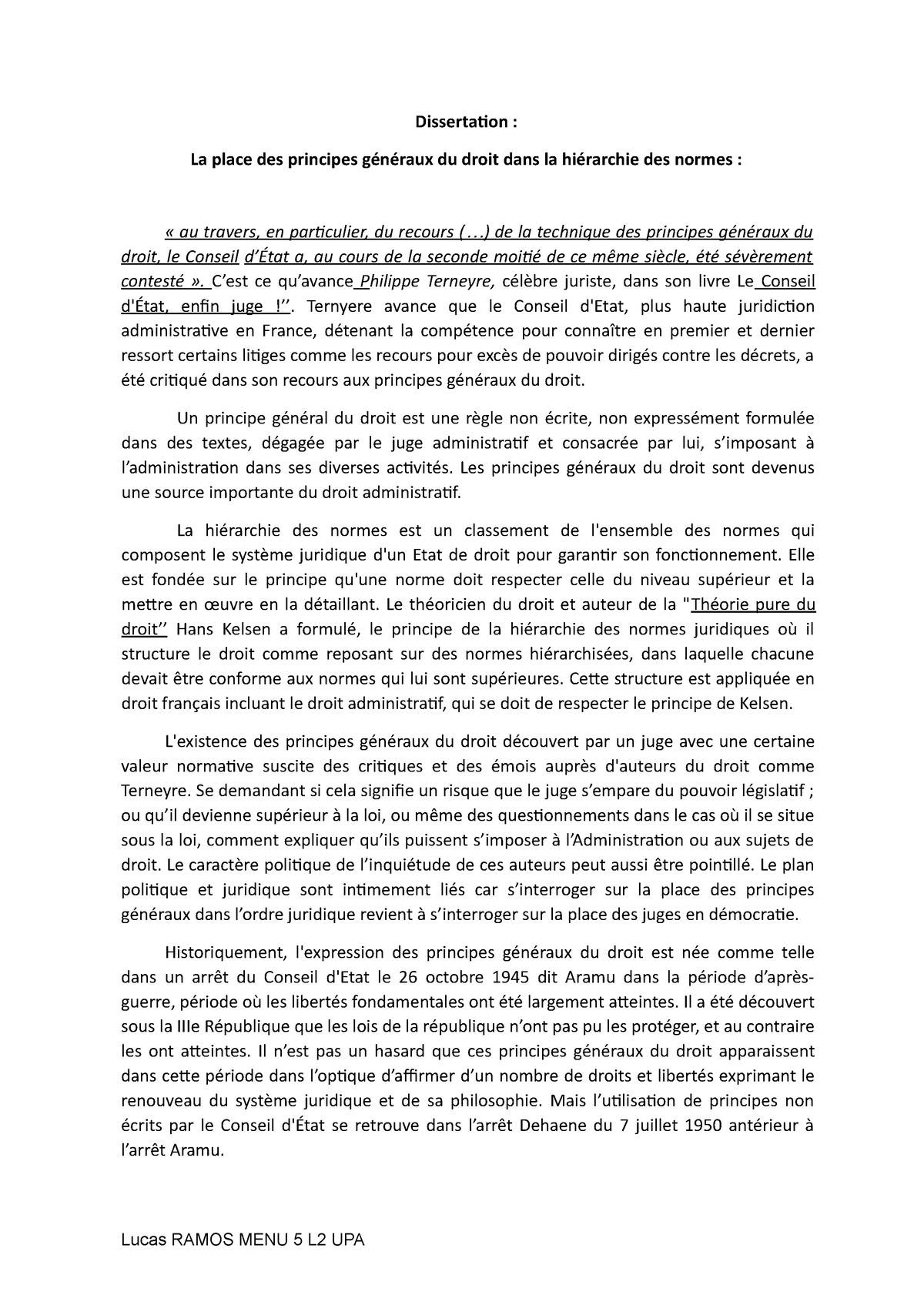 les principes du service public dissertation