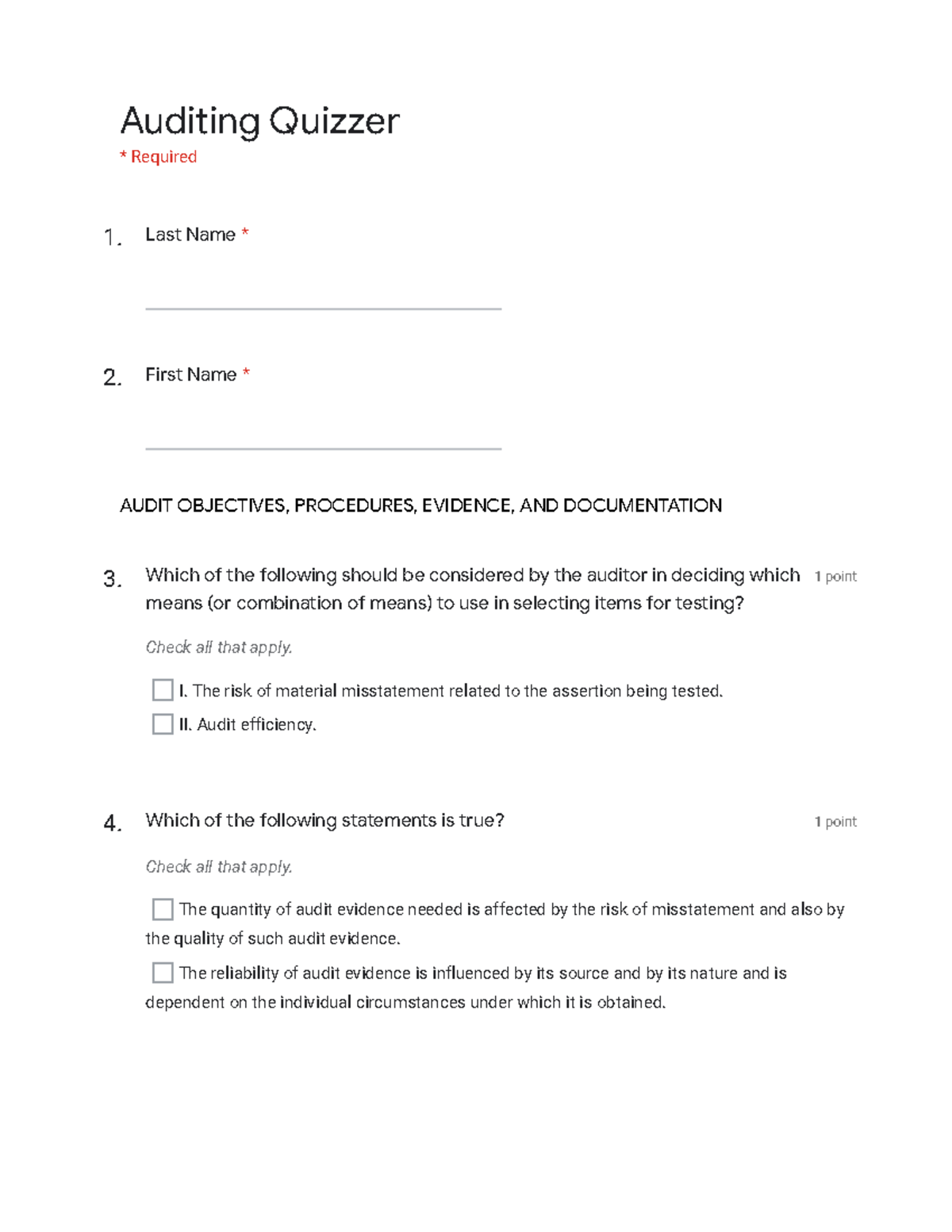 audit-objectives-procedures-evidence-and-documentation-google-forms