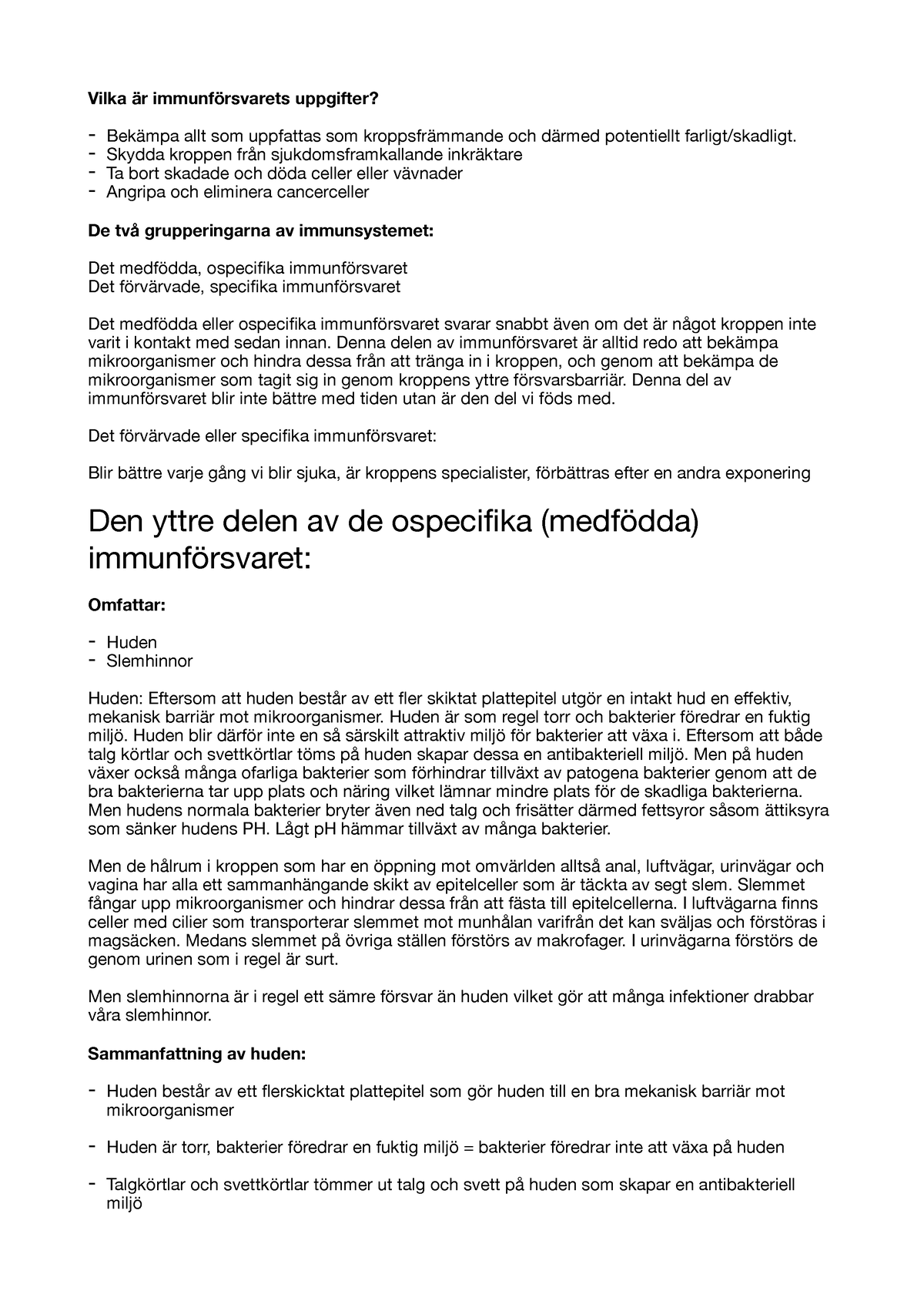 Immunförsvaret boken - Sammanfattning kurslitteratur + instuderingsfrågor  med svar - Vilka är - Studocu