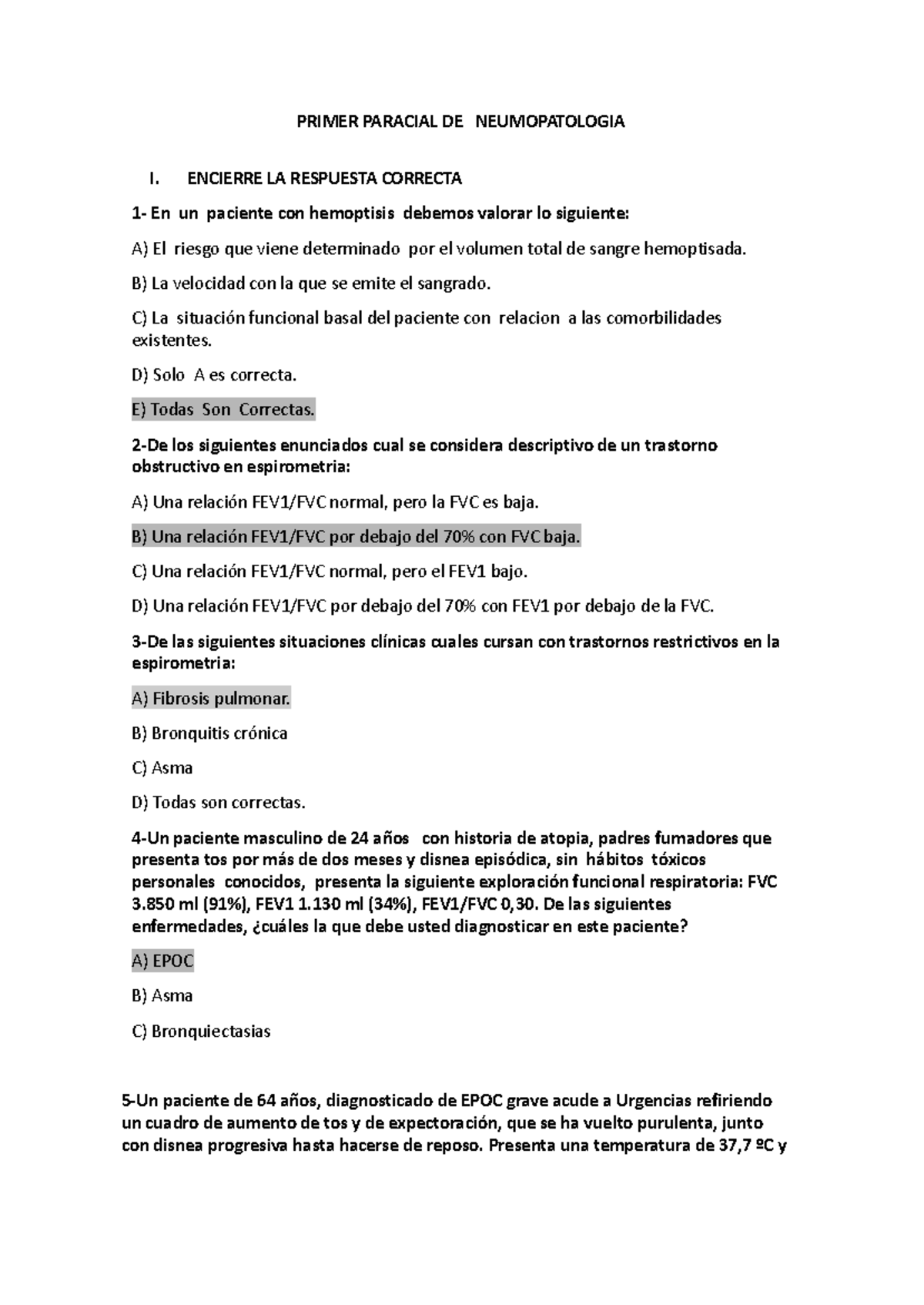 Examen Parcial Suerte Espero Les Sirva Examen Parcial De