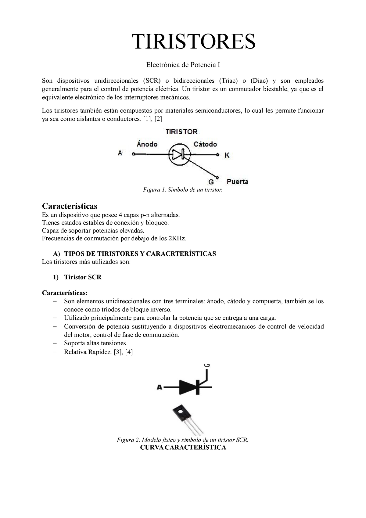 349624082 Tiristores Investigacion Tiristores Electrónica De Potencia I Son Dispositivos 5375