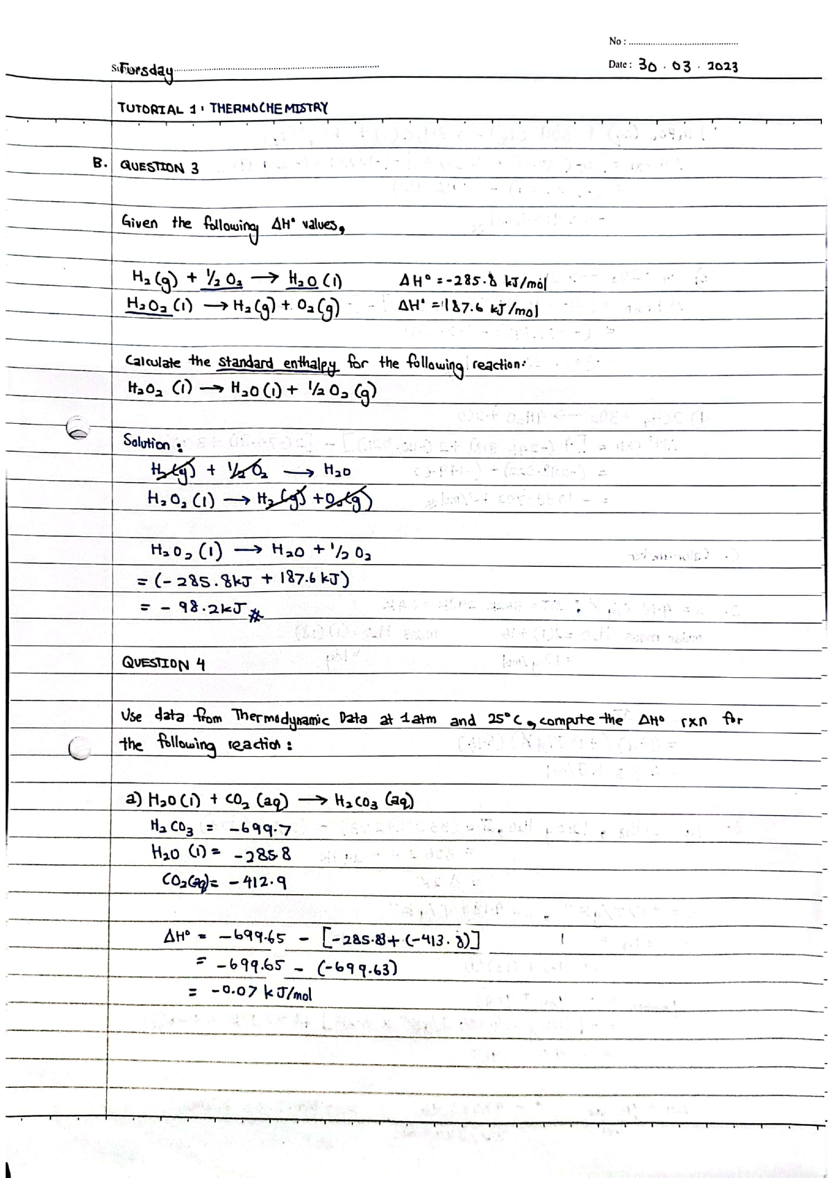 Tutorial 1, Pt. 2 - Chm271 - Principles Of Physical Chemistry - Studocu