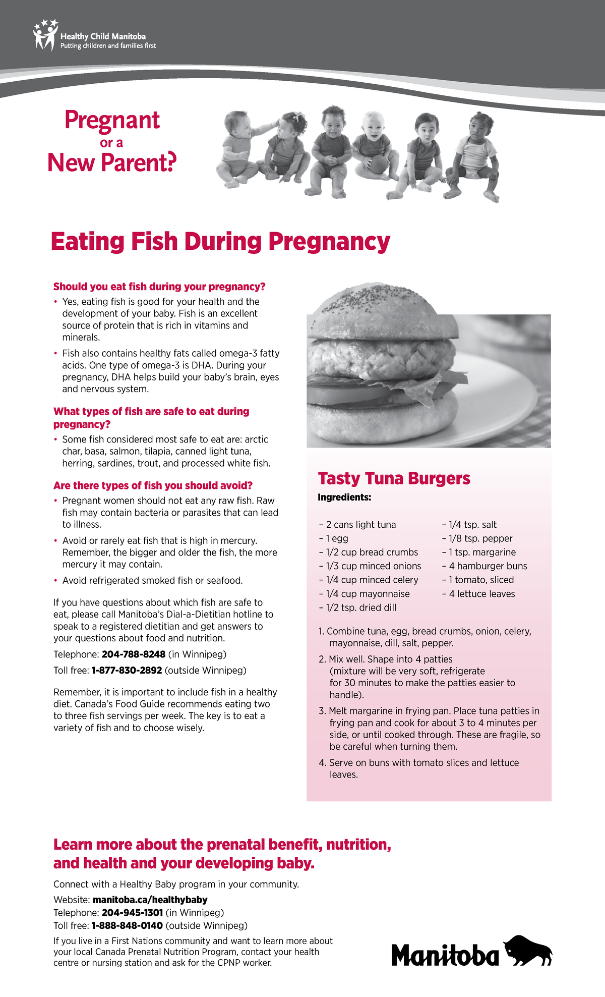 Eating fish during pregnancy Tasty Tuna Burgers Ingredients Should