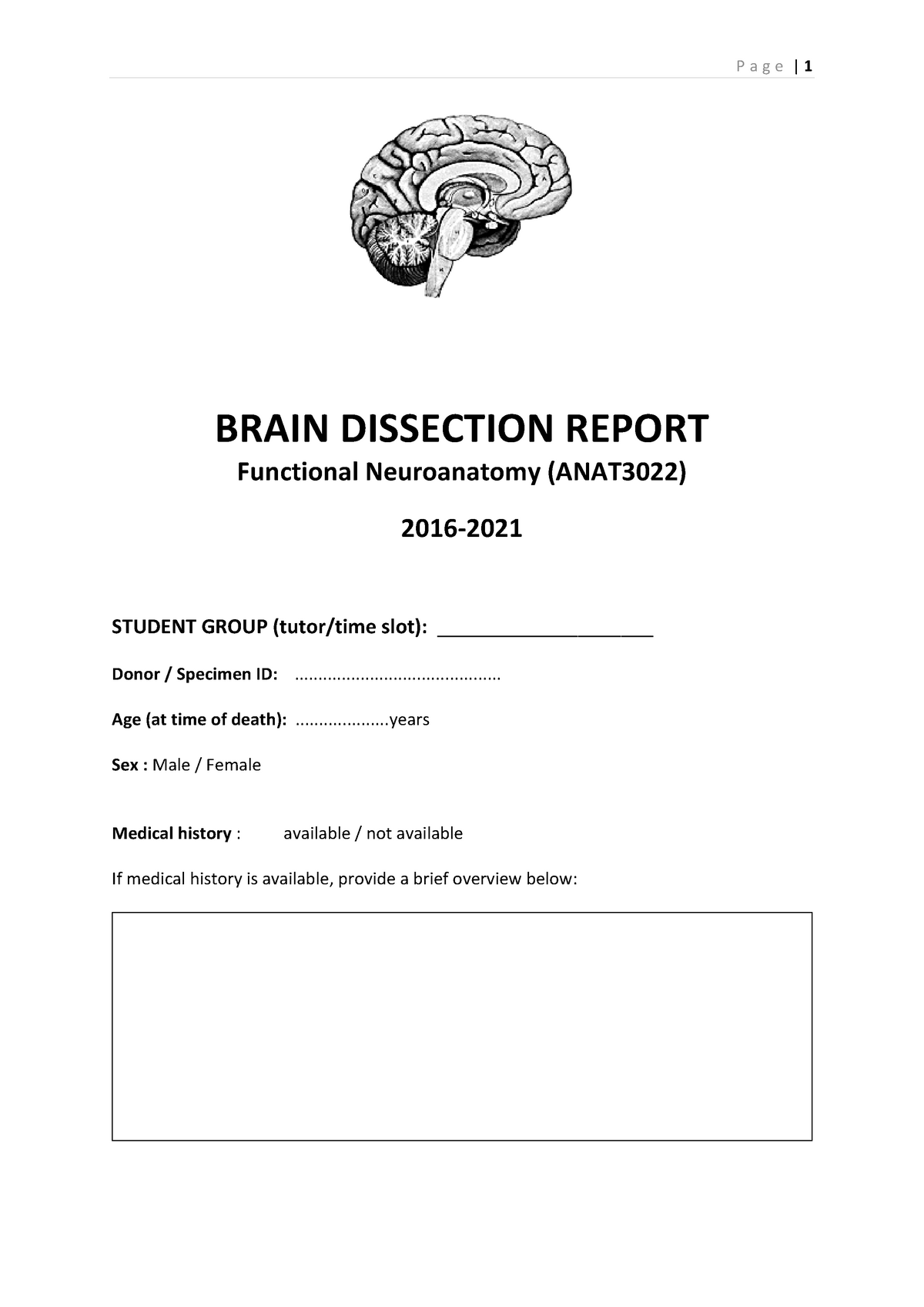 what is brain dissection