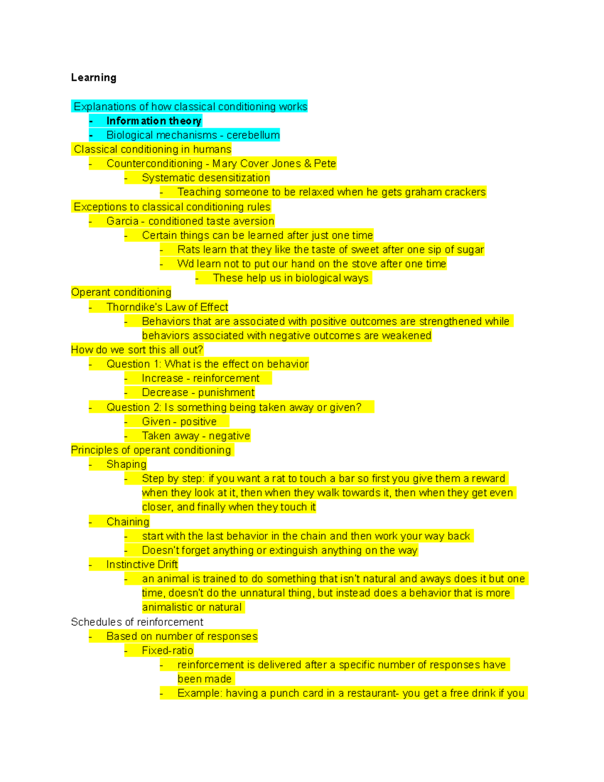 Psych 202 Second Test Missed Overview - Learning Explanations Of How ...