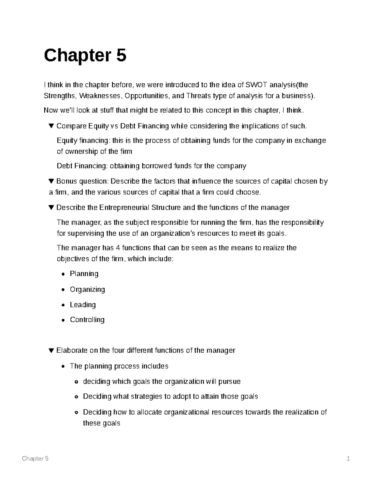 Chapter 5 Management - Chapter 5 1 Chapter 5 I think in the chapter ...