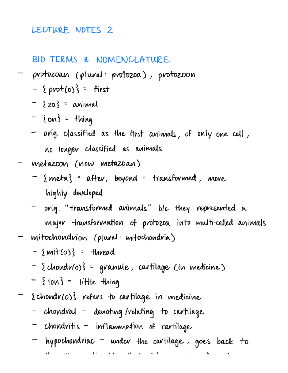 Lecture notes 2 Professor Colin ster CLA 30 Studocu