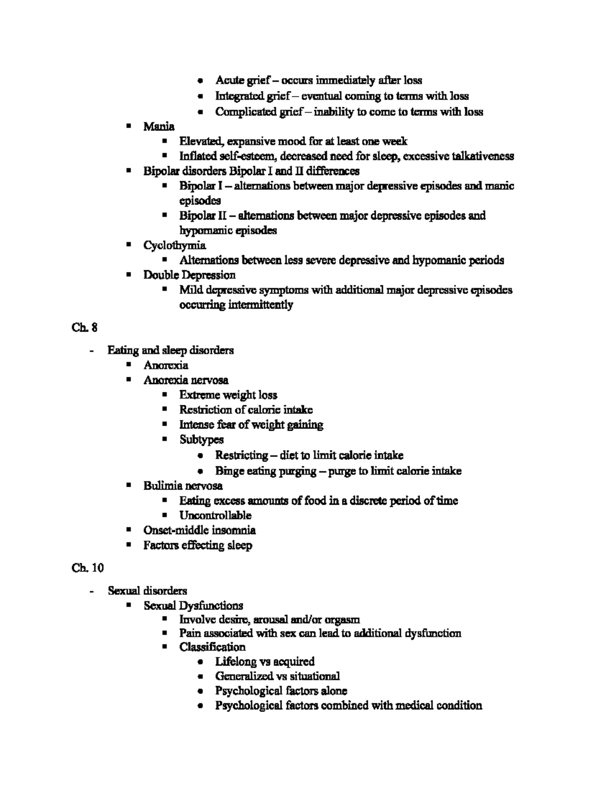 Abnormal Psychology Midterm Study Guide pg5 - PSY 302 - Studocu