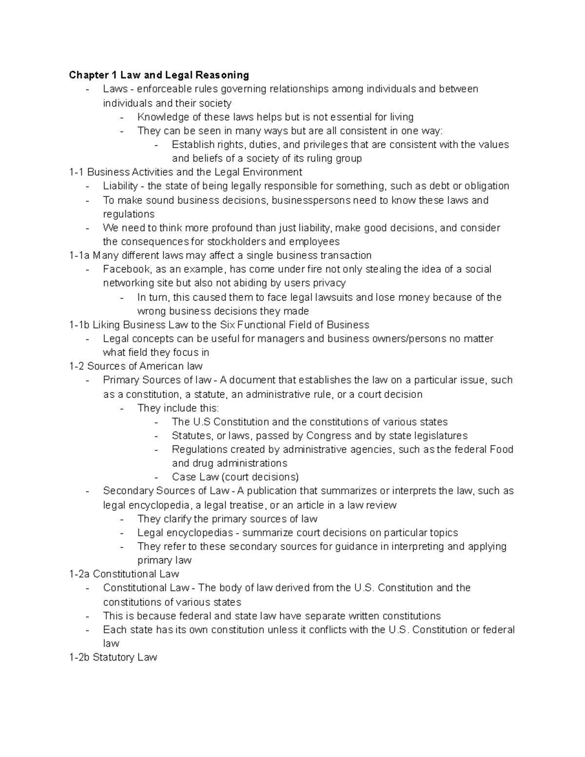 business-law-chapter-1-notes-chapter-1-law-and-legal-reasoning-laws