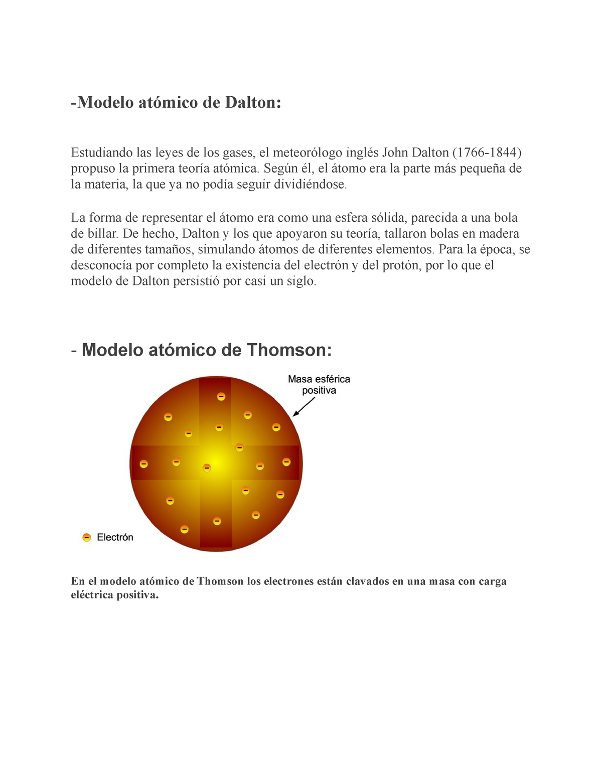 Tarea 2 Quimica practica 2, modelo dalton -Modelo atómico de Dalton:  Estudiando las leyes de los - Studocu