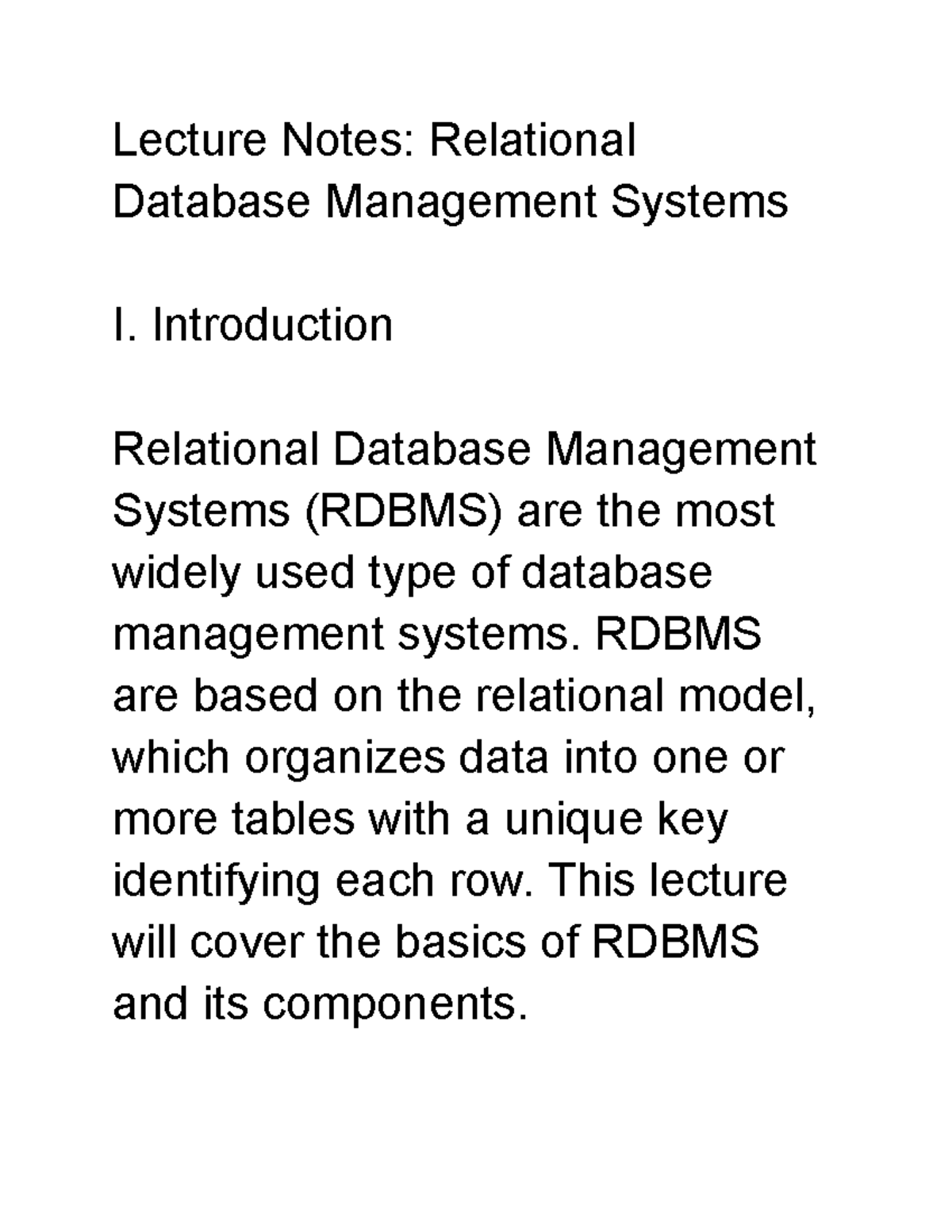 Lecture Notes Relational Database Management Systems (part1) - Google ...