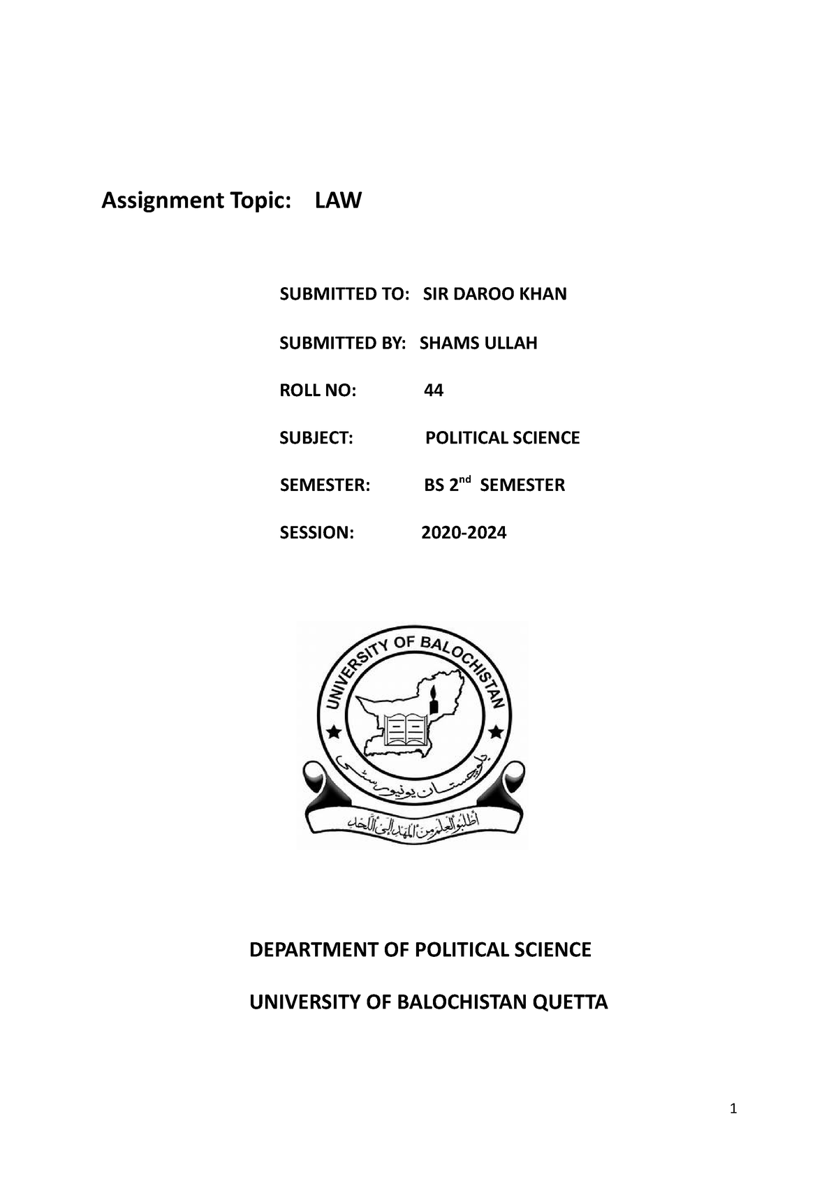 assignment indian law