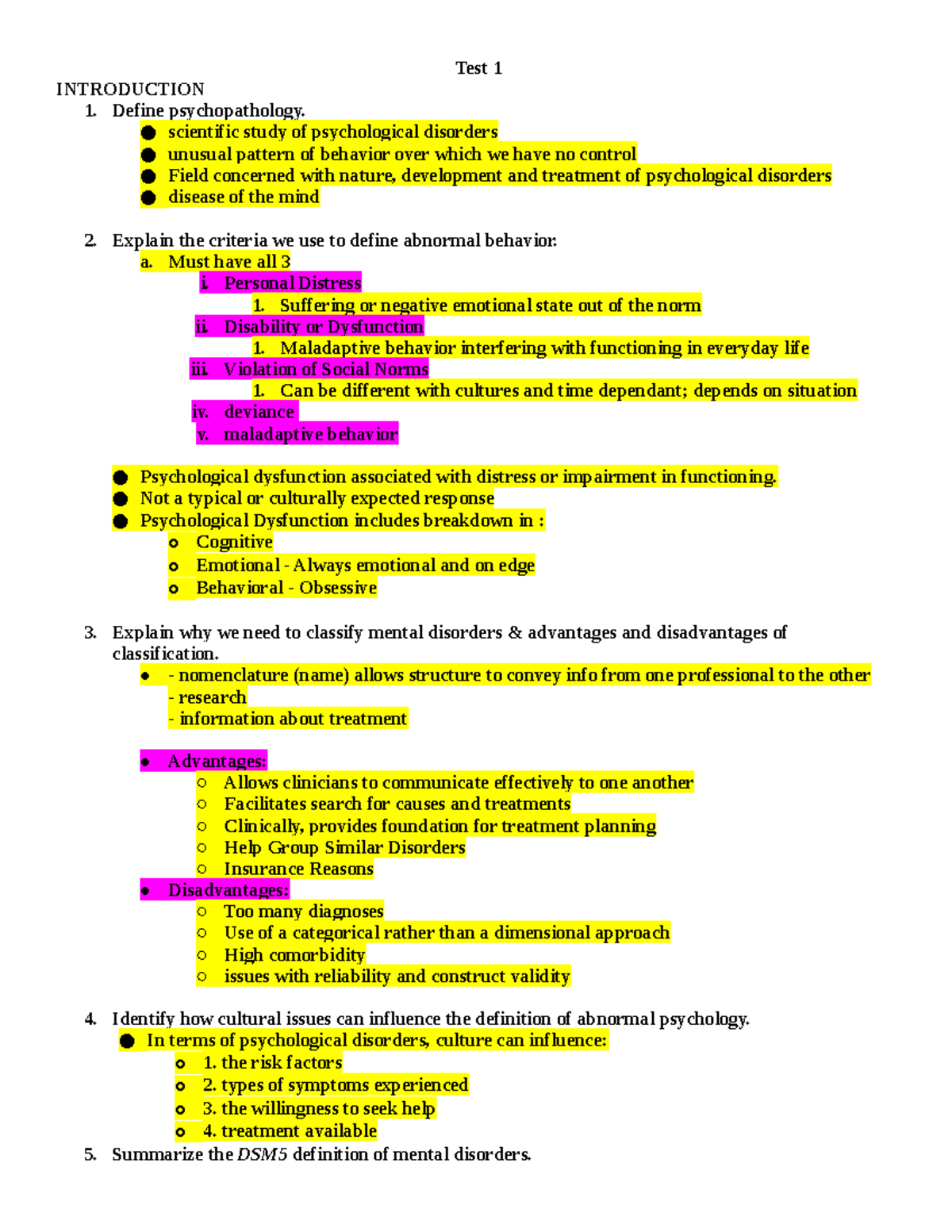 Psych 422 Test 1 study guide - PSYC 422 - Southeastern - Studocu