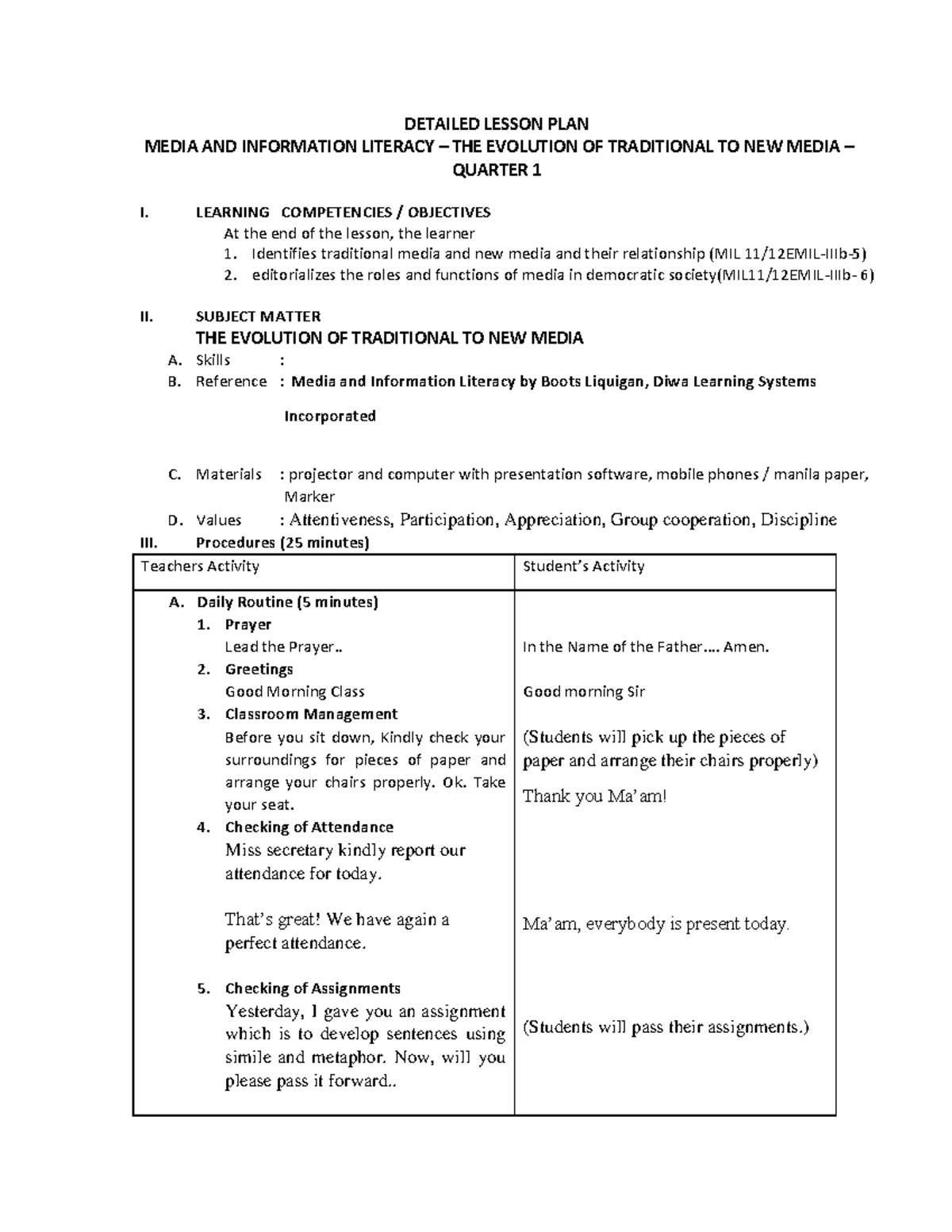 Media And Information Literacy Grade 12 Quarter 1 Module 6