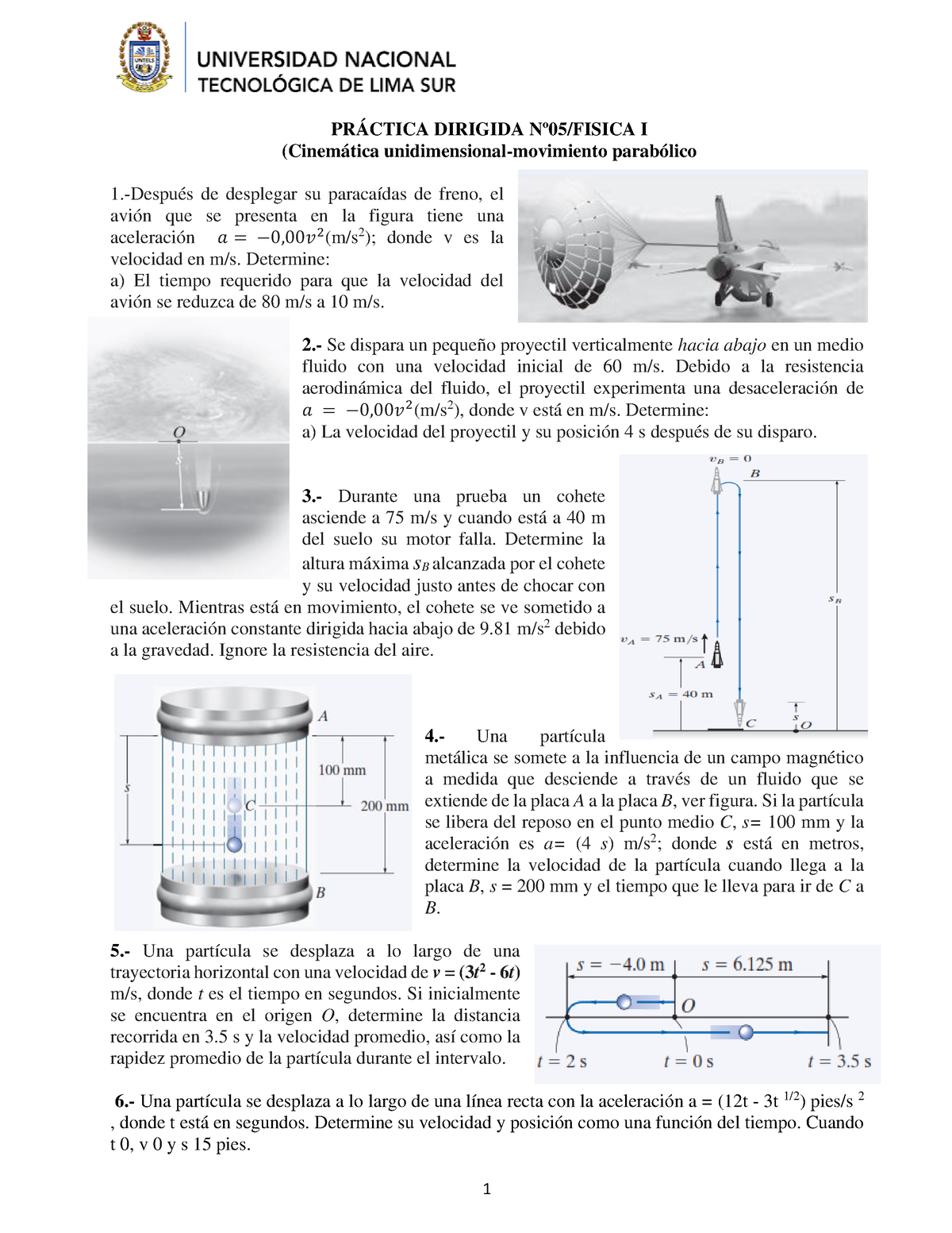 Ie S Practicadirigidan Movimientounidimensionalyparabolico Pr Ctica